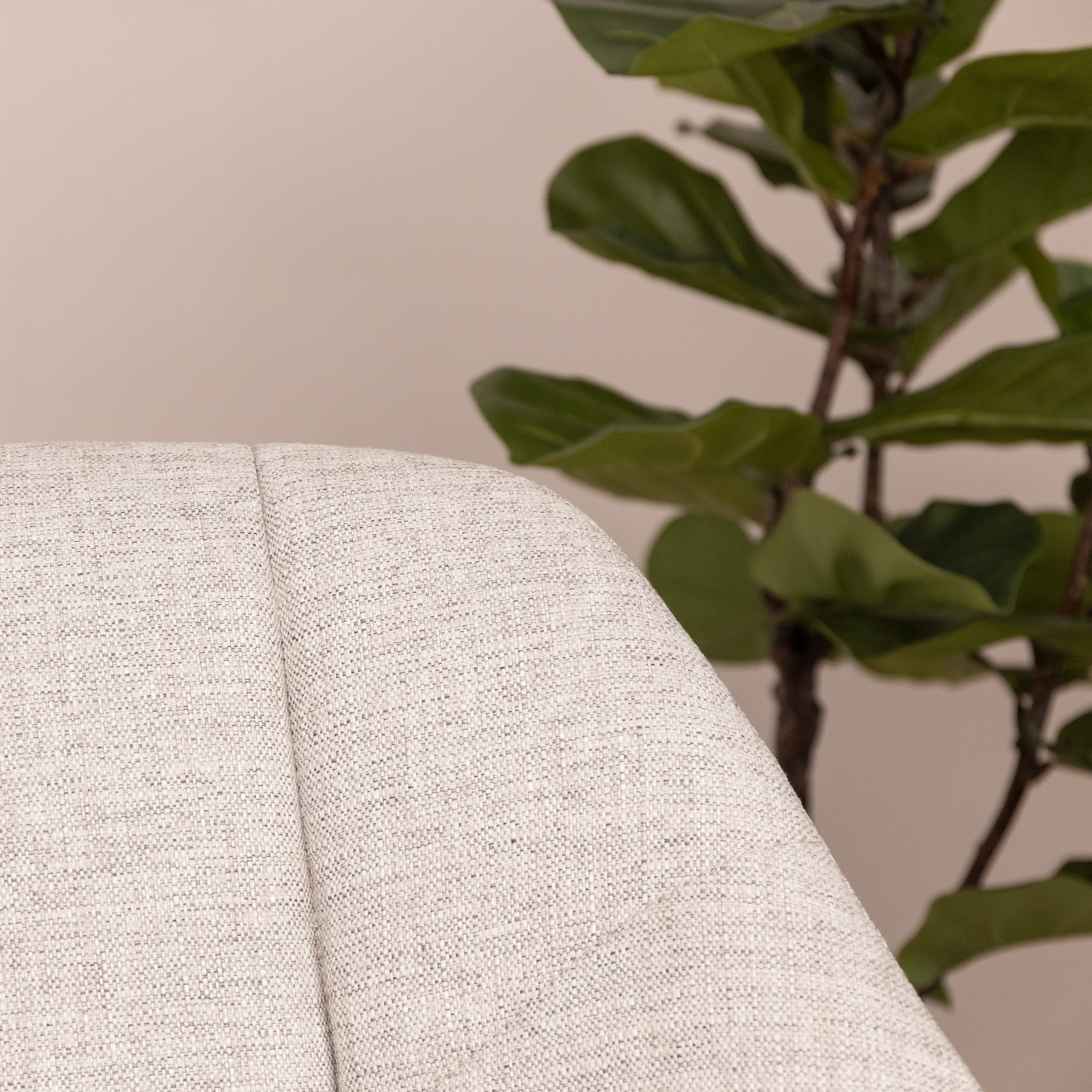 Livingfurn Draaifauteuil 'Tom' kleur Zand