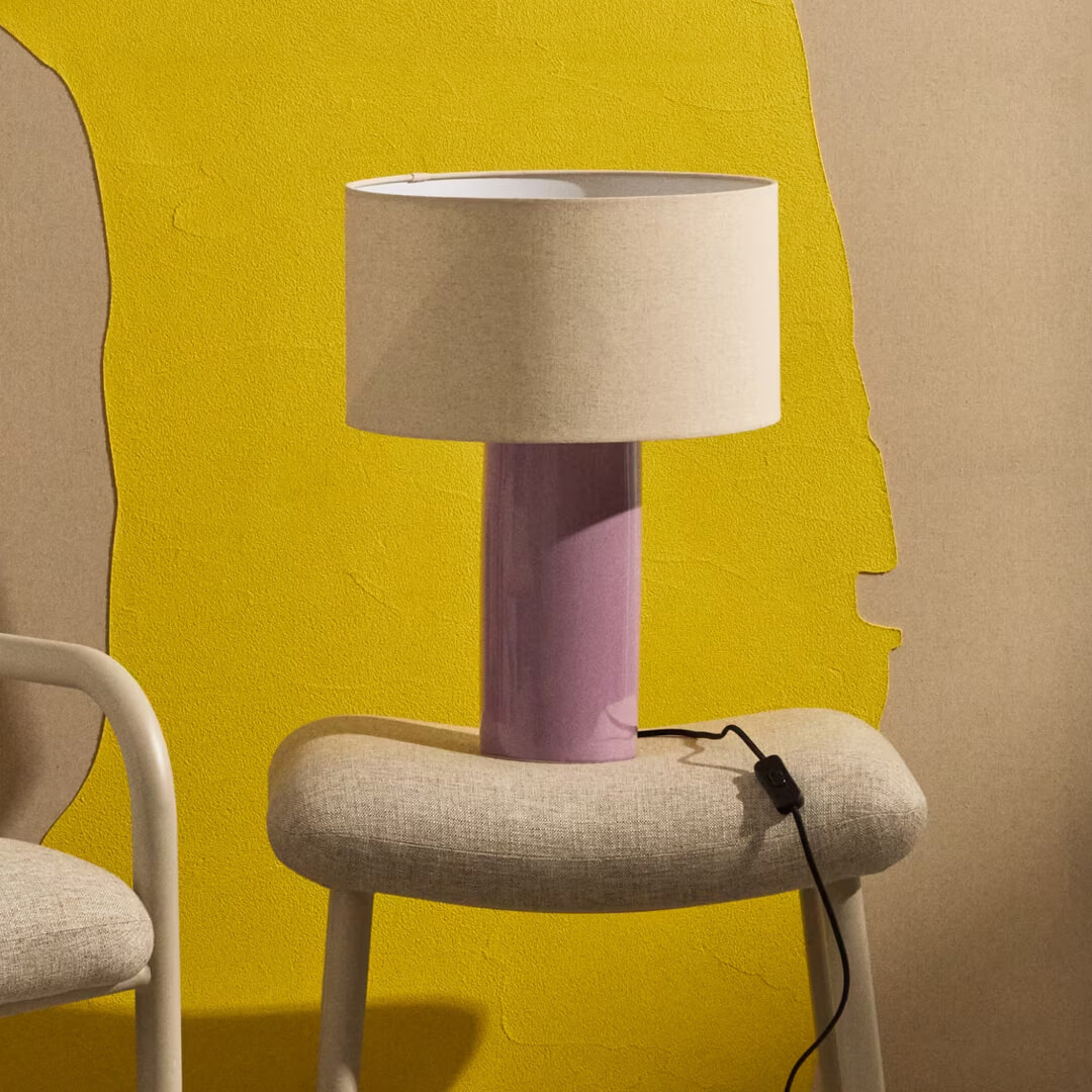 Kave Home Tafellamp 'Toneric' Keramiek, kleur Lila
