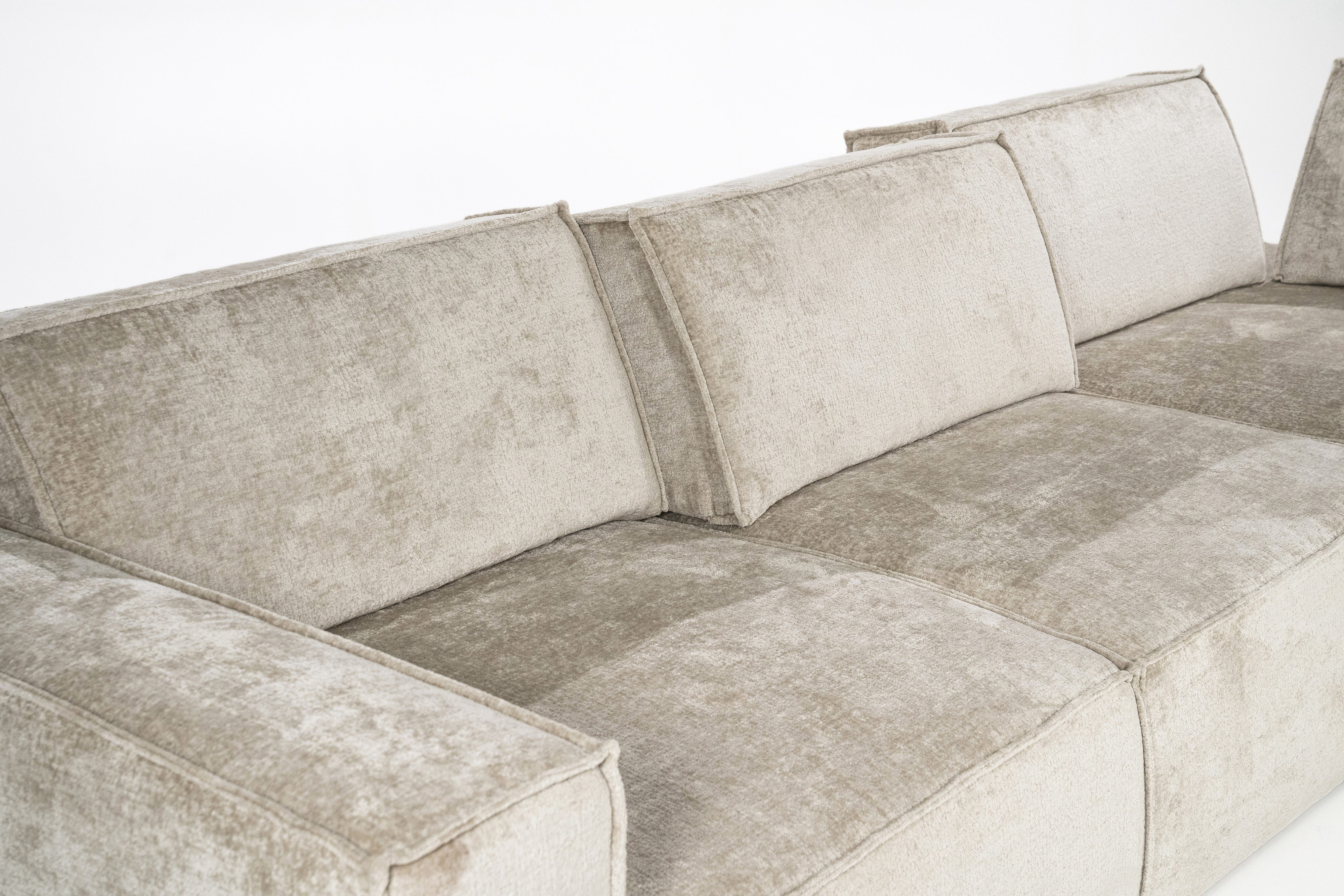 SEVN Hoekbank 'Tori' Rechts, 330cm, kleur Beige