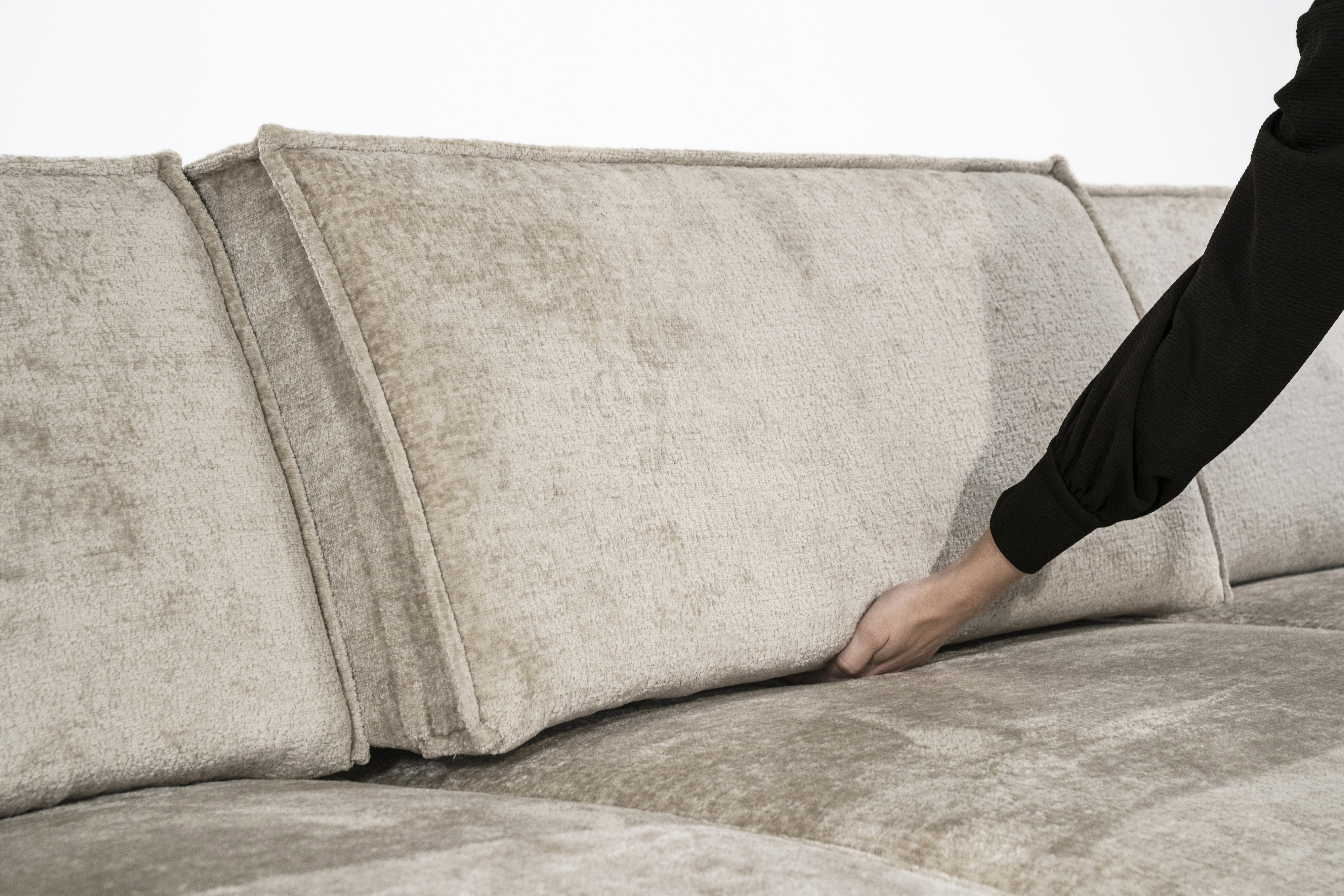SEVN Hoekbank 'Tori' Rechts, 330cm, kleur Beige