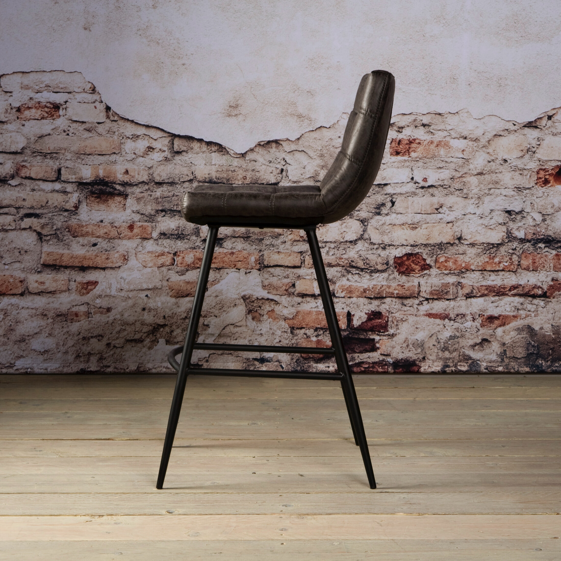 Tower Living barkruk 'Navarra' (zithoogte 75cm), kleur antraciet