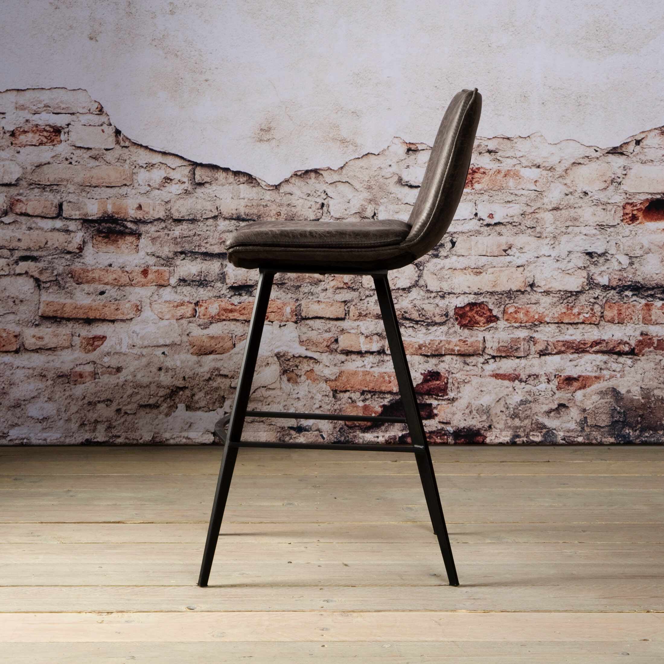 Tower Living barkruk 'Pamplona' (zithoogte 75cm), kleur antraciet