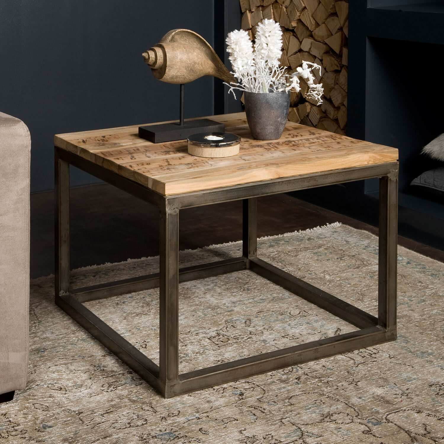 Tower Living Industriële Hoeksalontafel 'Venetië' 