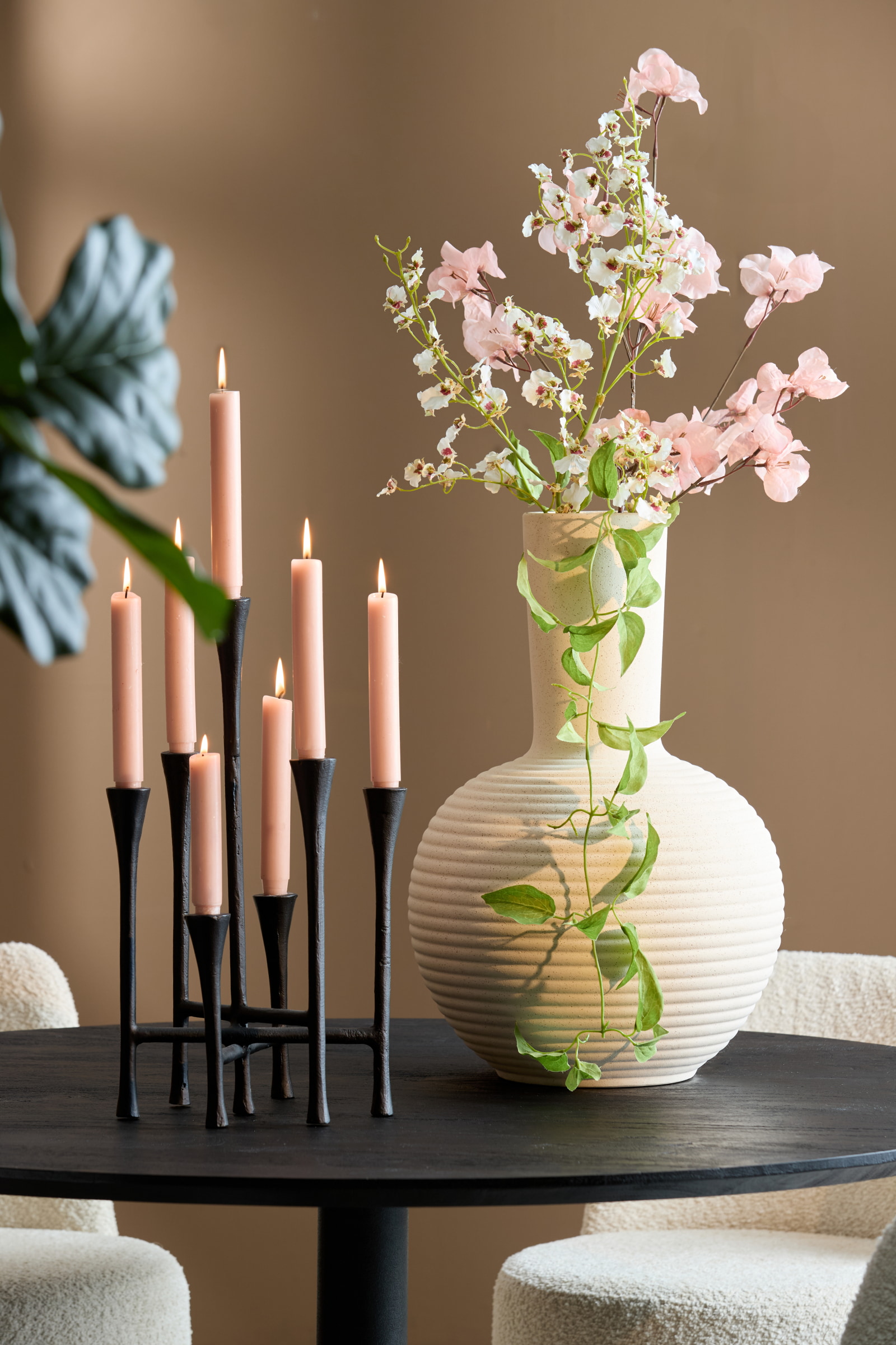 Light & Living Vaas 'Ulloa' Keramiek, 52cm, kleur Crème