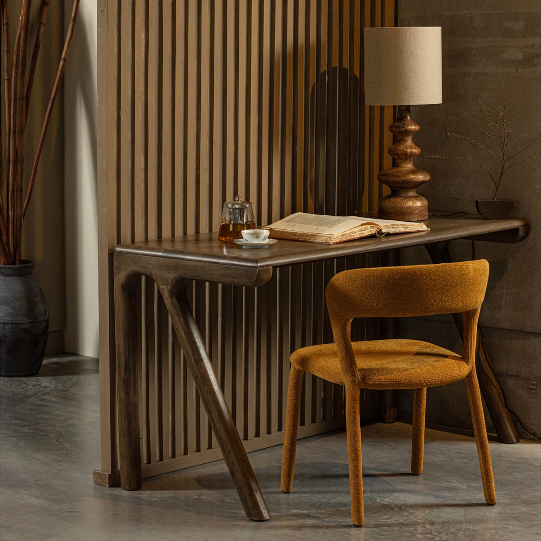 WOOOD Bureau Tug Mangohout, 130 x 60cm - Walnoot - BePureHome