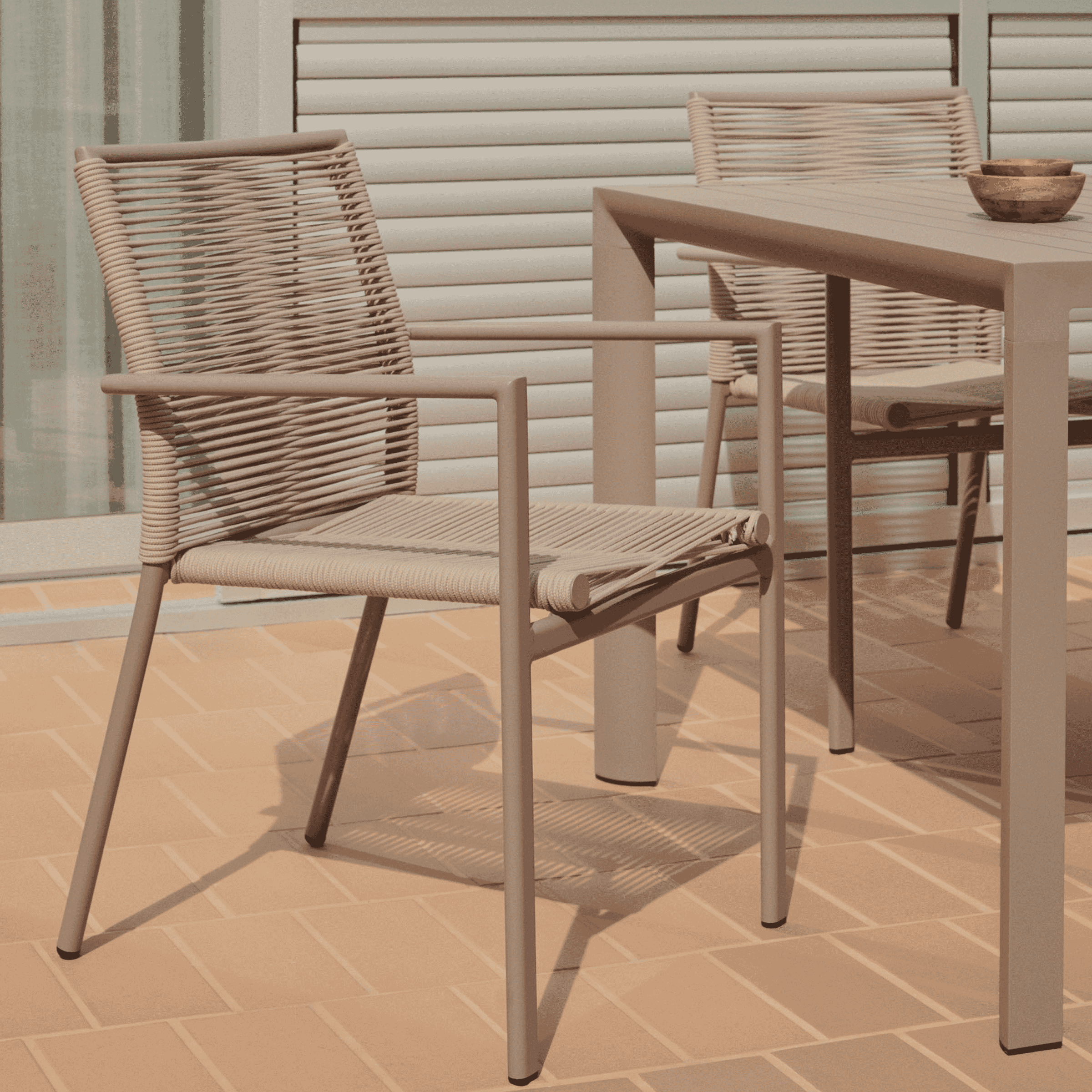 Kave Home Tuinstoel 'Culip' Geweven touw, kleur Bruin