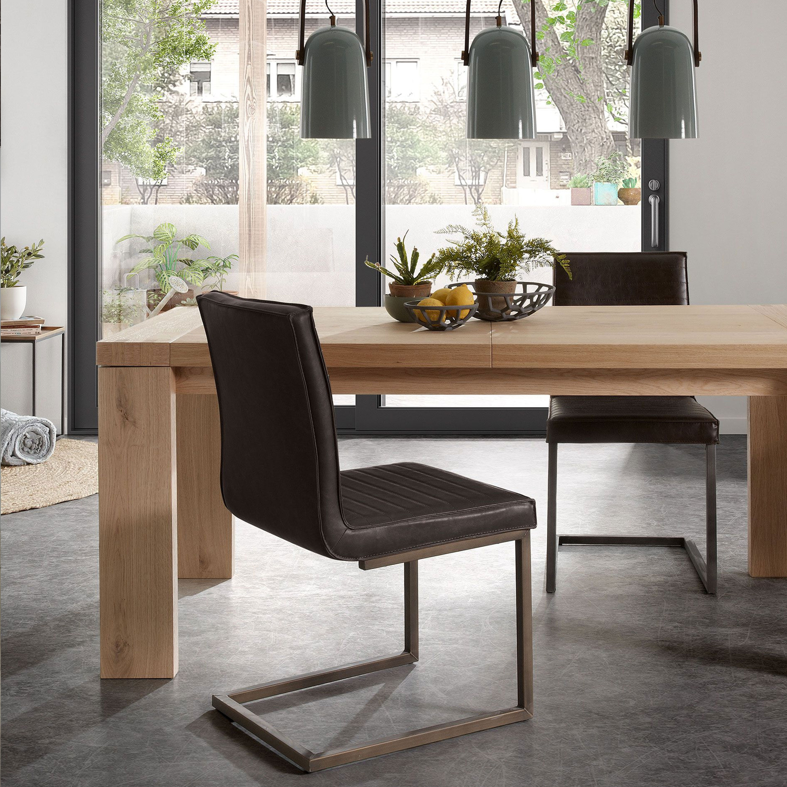 Kave Home Eetkamerstoel 'Tusk', kleur donkerbruin