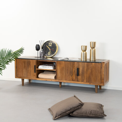 efficiëntie Lagere school Leer TV-meubel hout kopen? • Grote collectie • Sohome