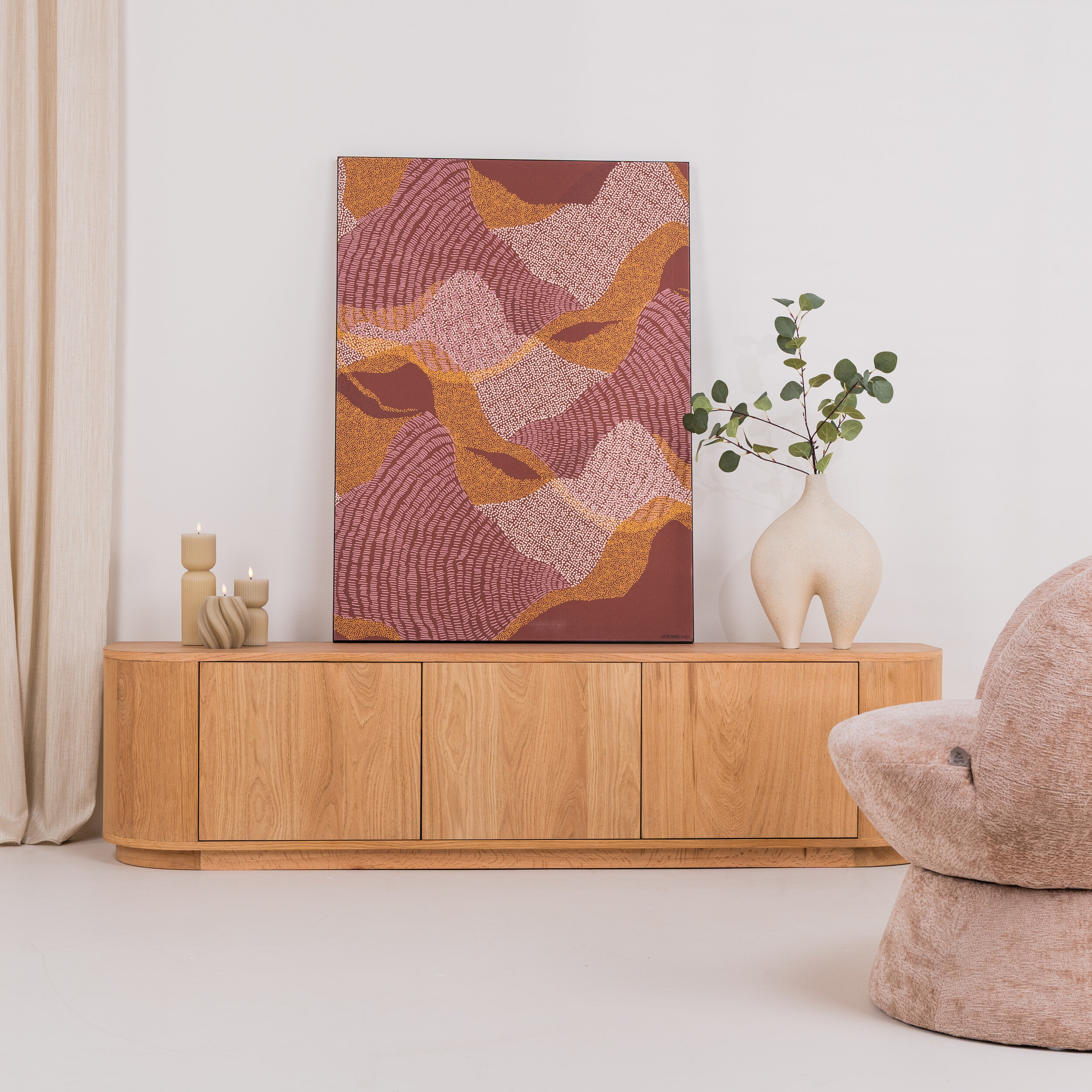 Livingfurn TV-meubel 'Novero' Eiken, kleur Naturel