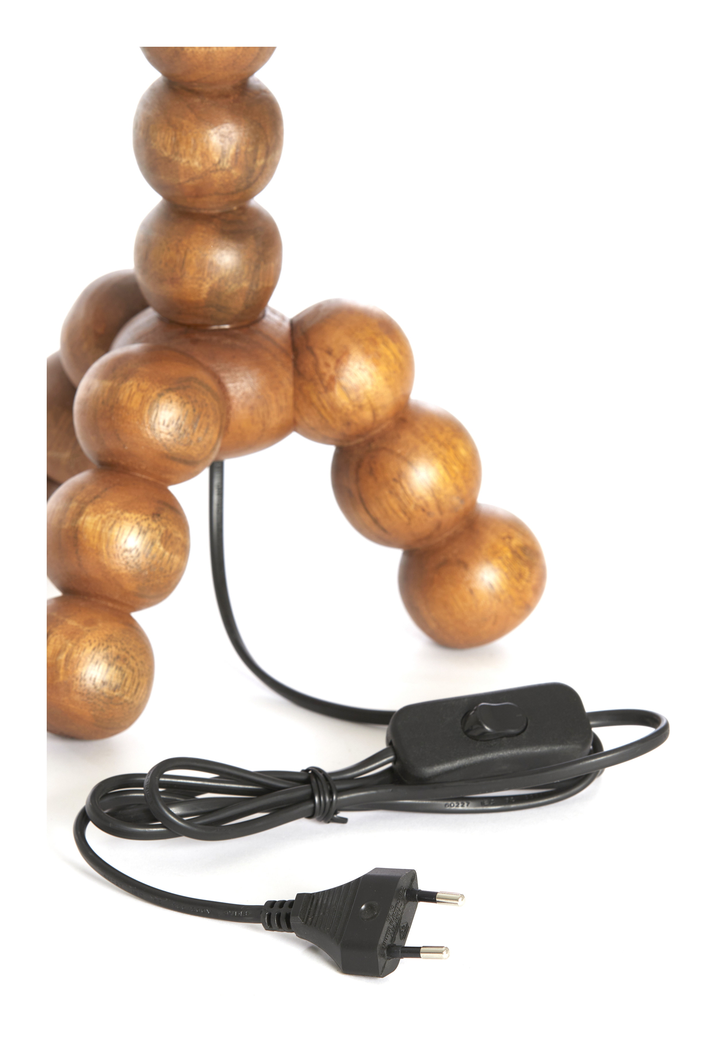 Light & Living Tafellamp 'Veglio' Mangohout, 40cm, kleur Bruin (excl. kap)