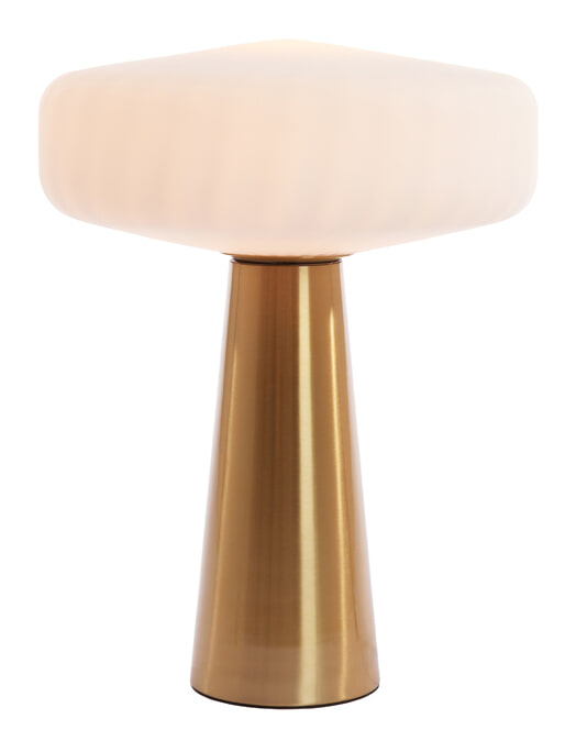 Light & Living Tafellamp 'Pleat' Glas, 53cm, kleur Mat Wit