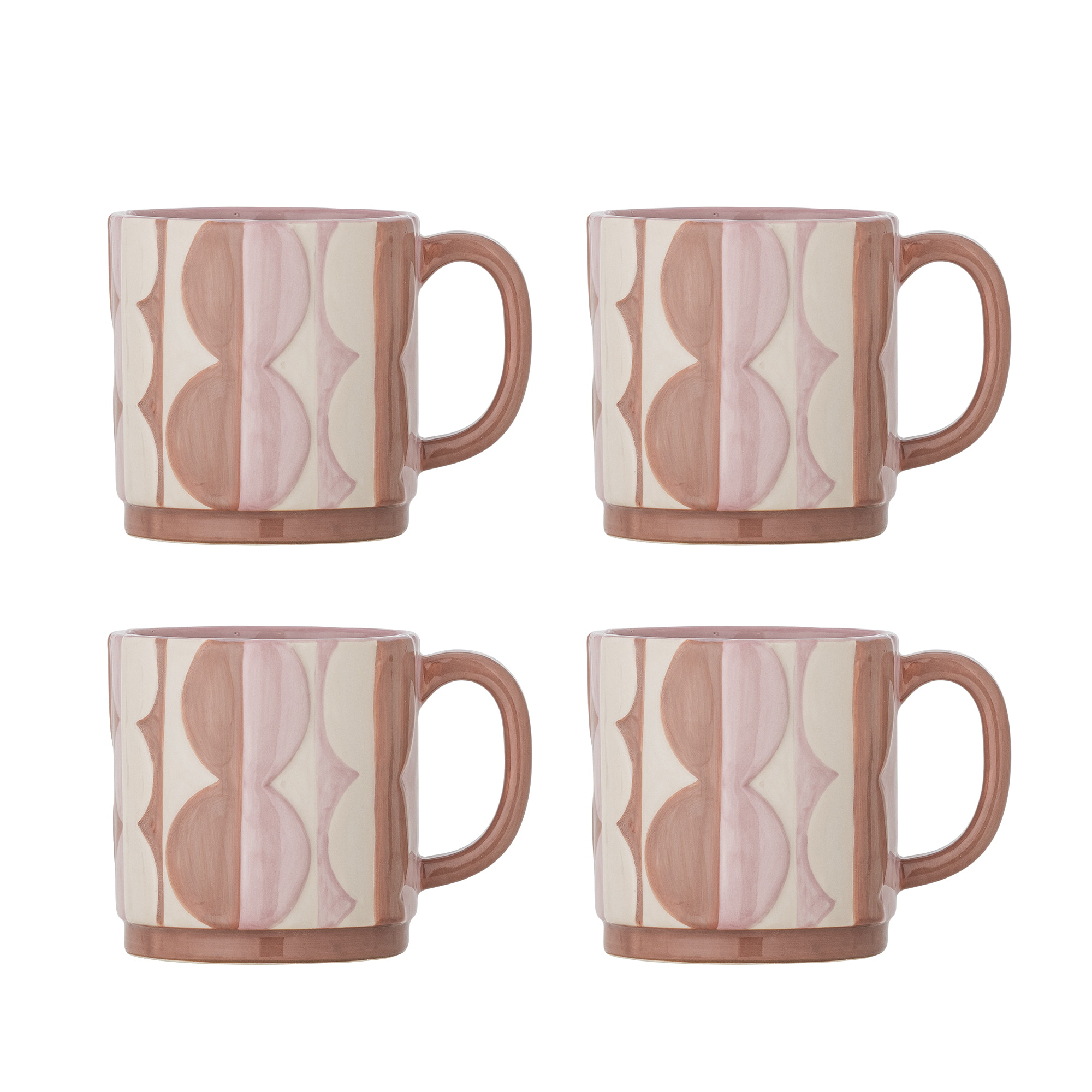 Bloomingville Mok Saul Set van 4 stuks - Roze