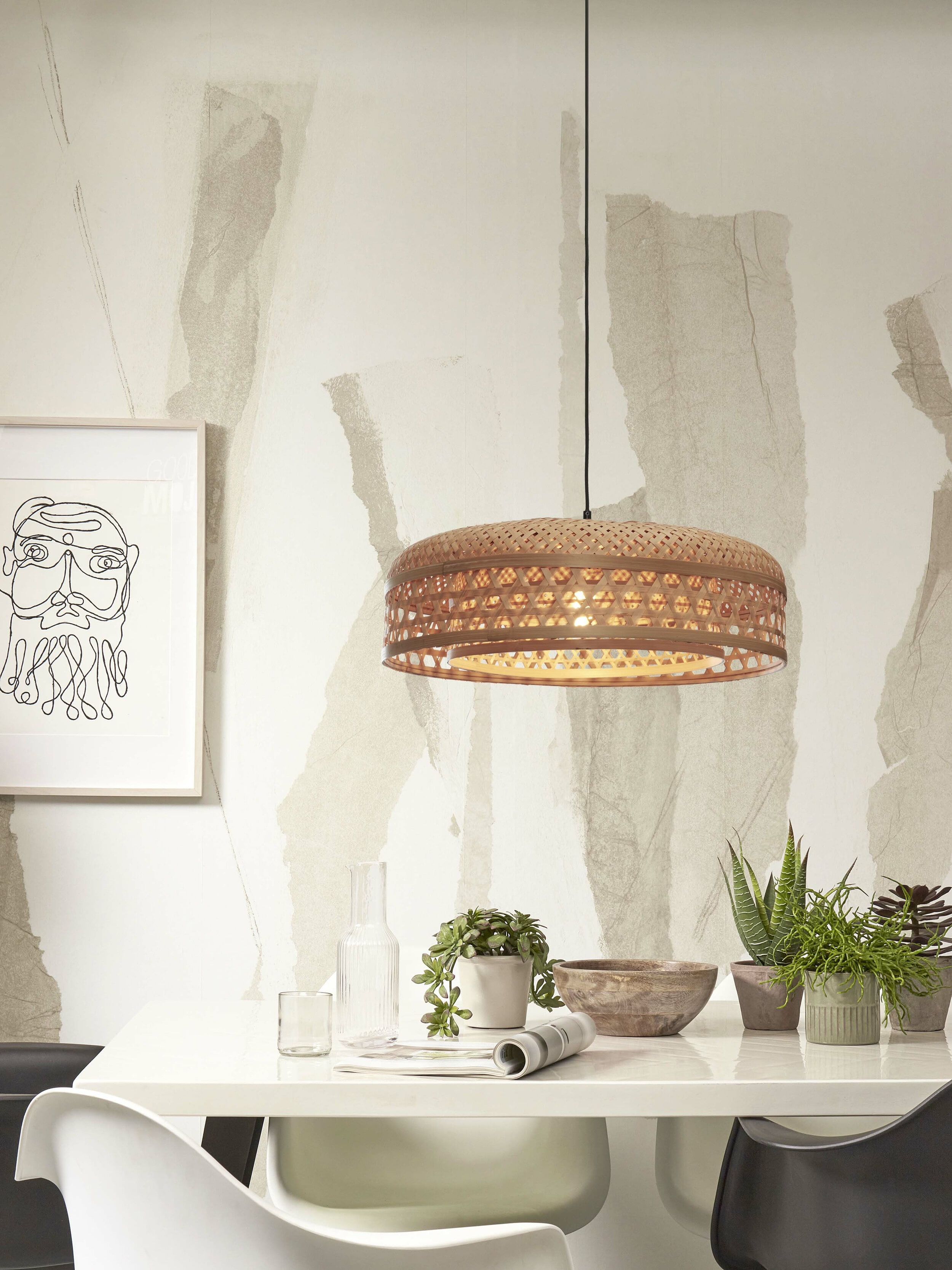 GOOD&MOJO Hanglamp 'Ubud' Bamboe, 60cm, kleur Naturel