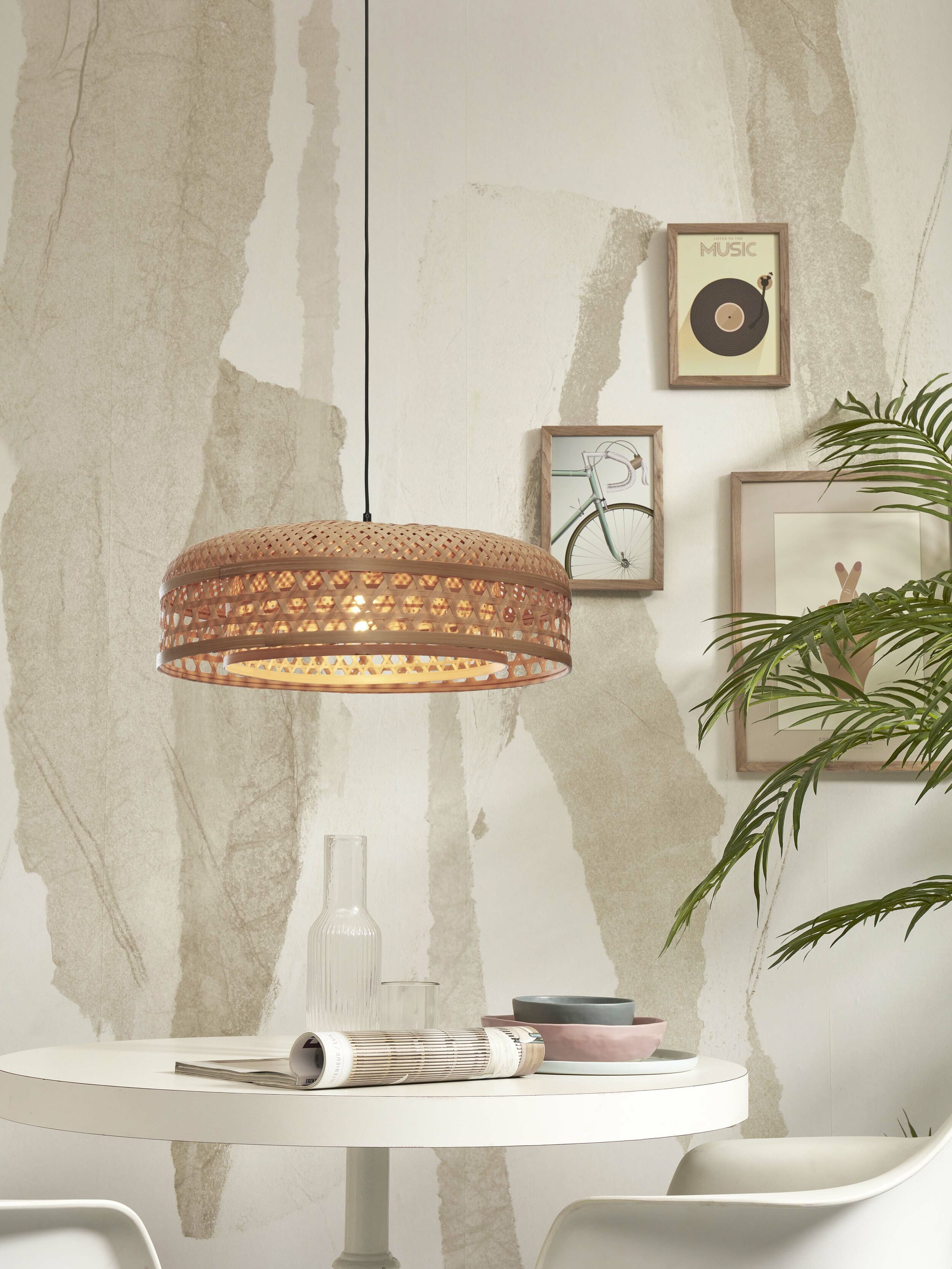 GOOD&MOJO Hanglamp 'Ubud' Bamboe, 60cm, kleur Naturel