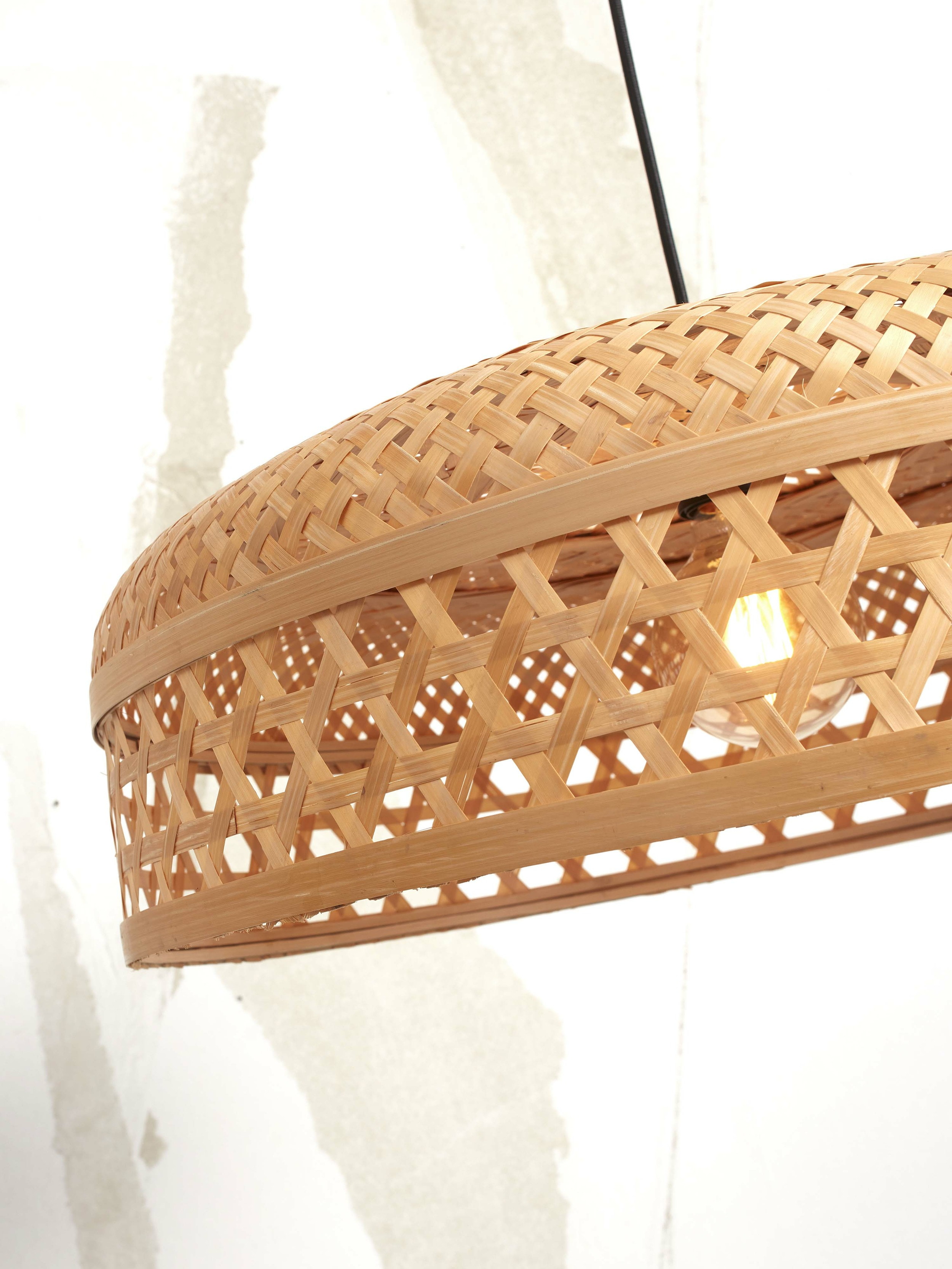 GOOD&MOJO Hanglamp 'Ubud' 2-lamps, Bamboe, kleur Naturel