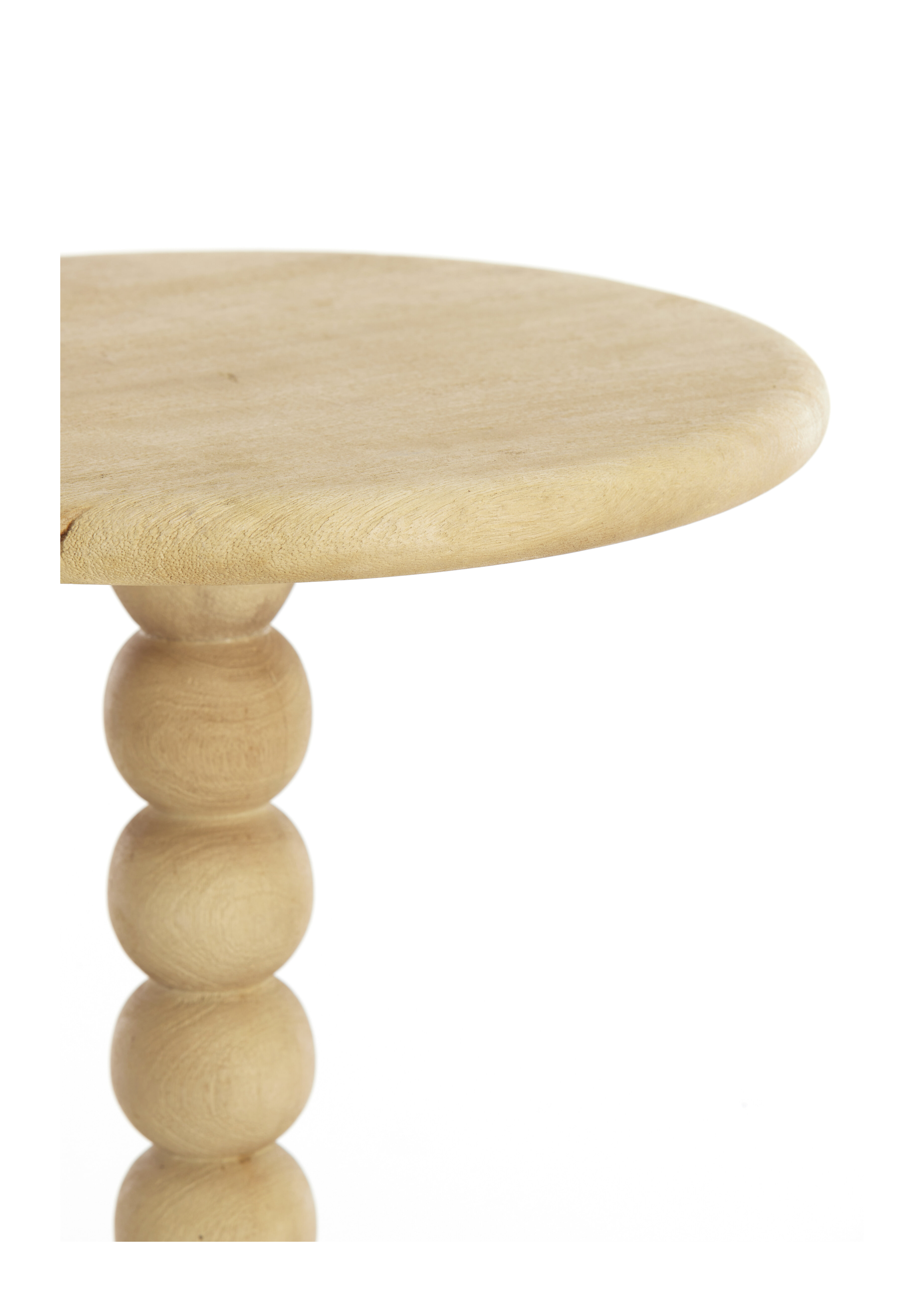 Light & Living Ronde Bijzettafel 'Veglio' Mangohout, kleur Naturel