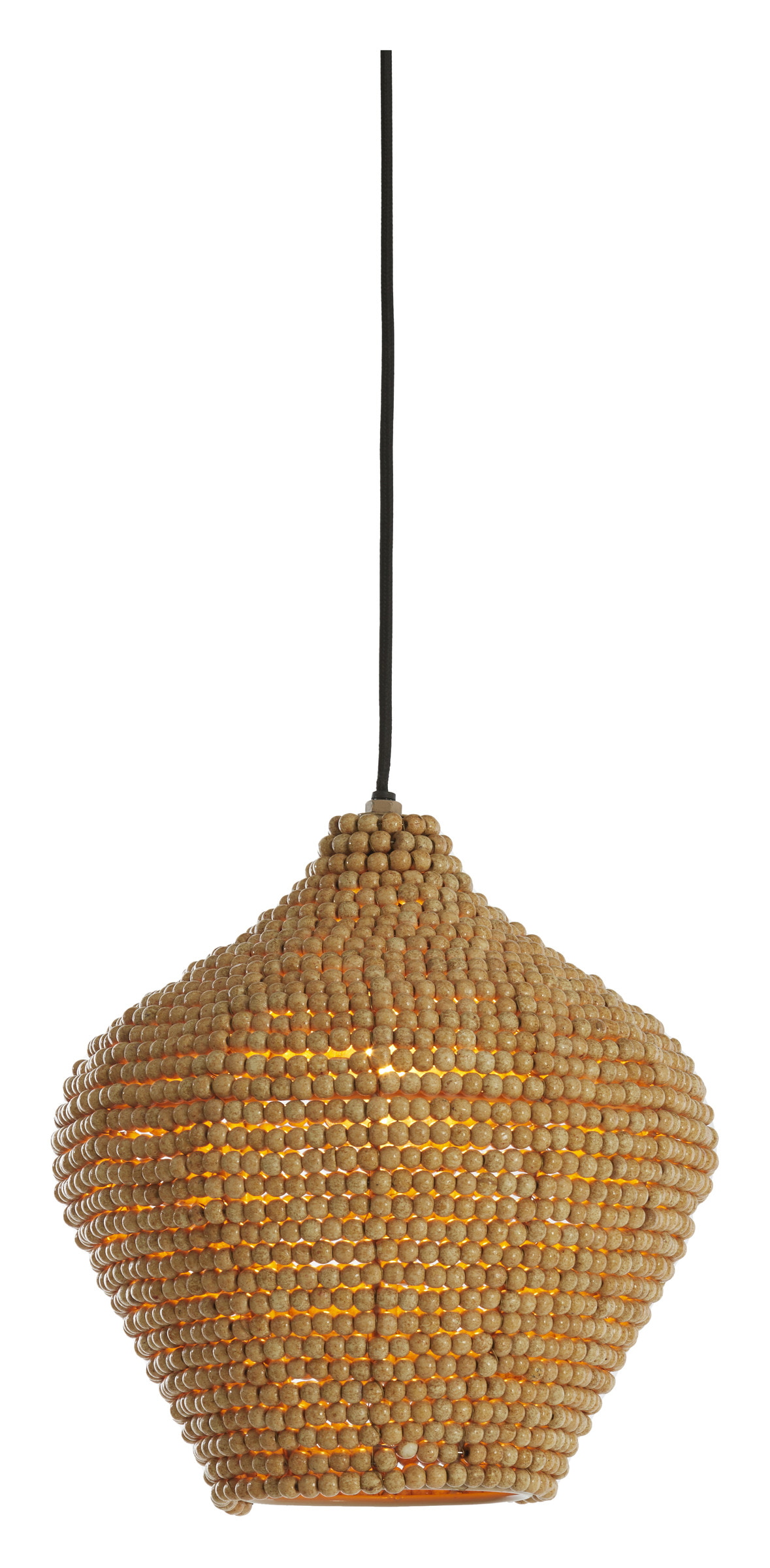 Light & Living Hanglamp 'Kalenga' Kralen, 28cm, kleur Naturel