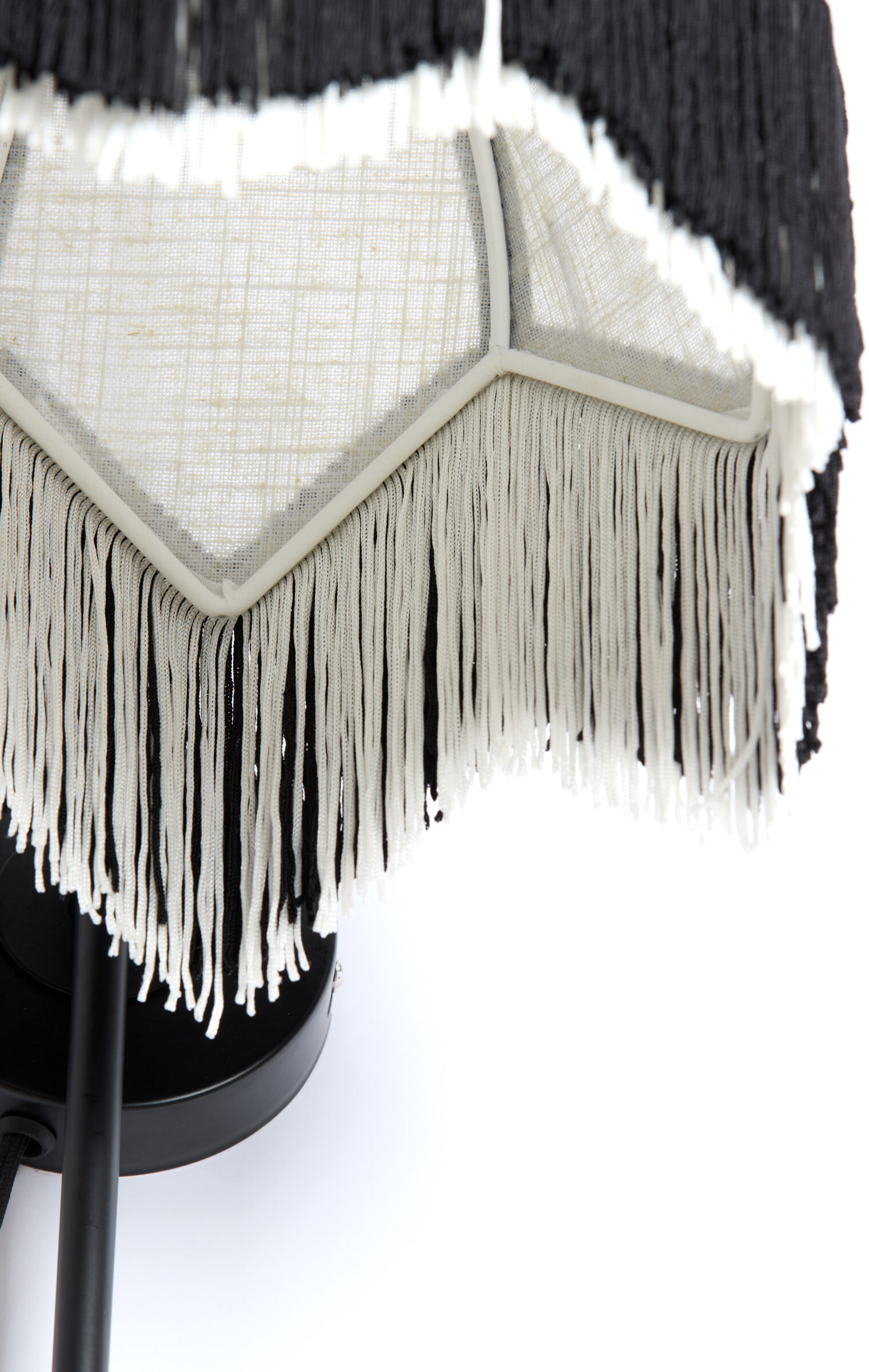 Light & Living Wandlamp 'Sulina' Linnen, kleur Wit/Zwart