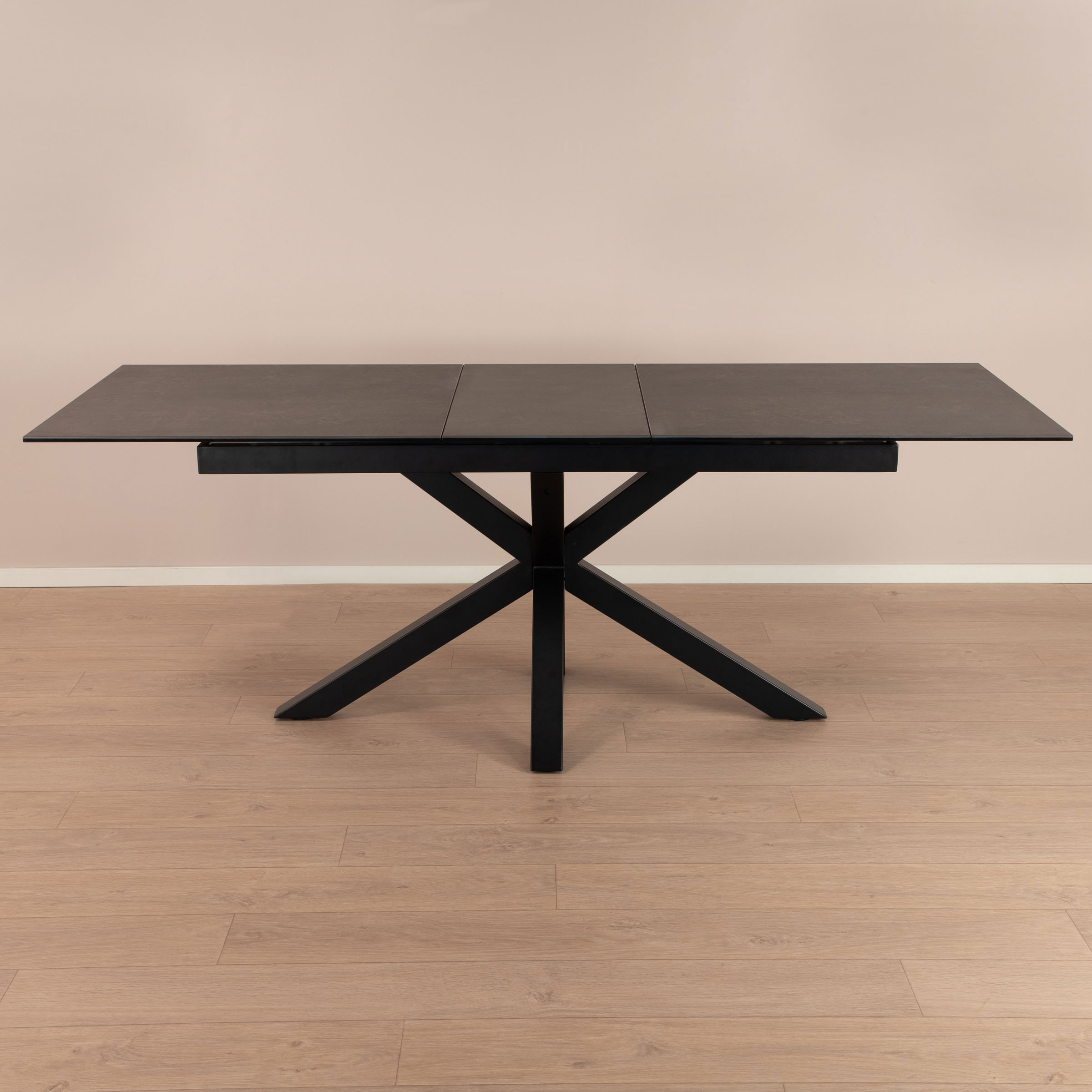 Sohome Uitschuifbare Eettafel 'Parker' Keramiek, 200-240 x 100cm, kleur zwart