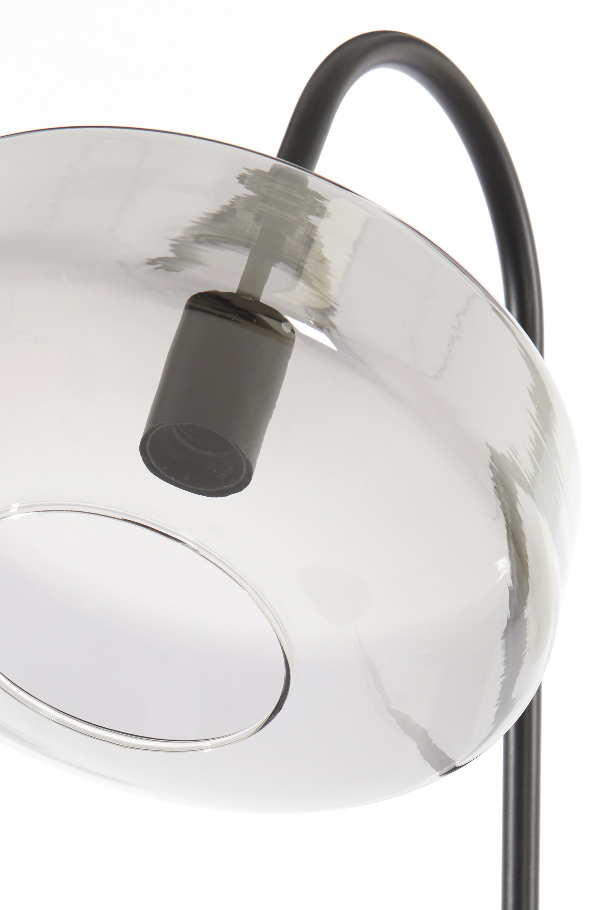 Light & Living Vloerlamp 'Solna' 160cm hoog, kleur Smoke/Mat Zwart