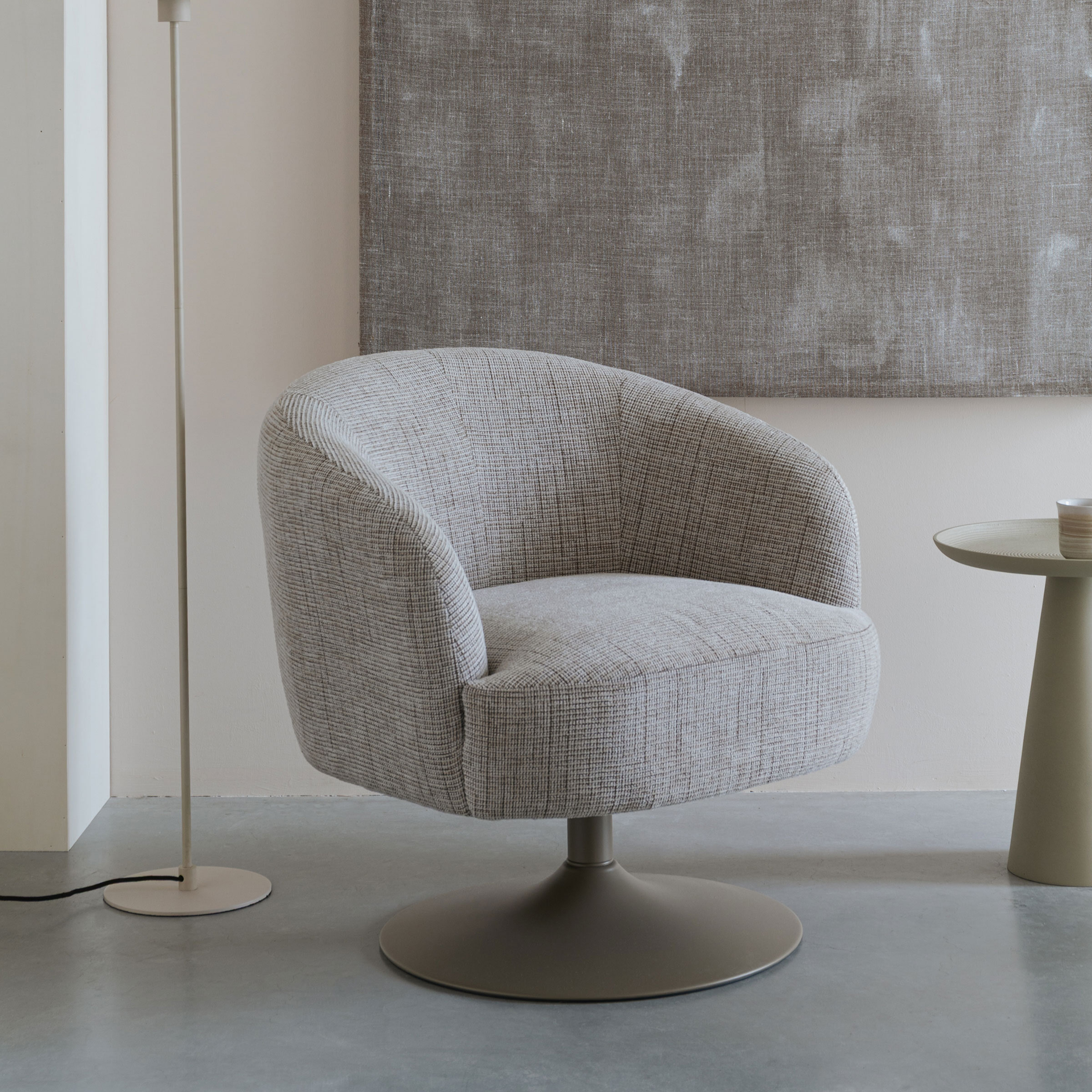 ZILT Draaifauteuil Sherra Geweven stof - Beige