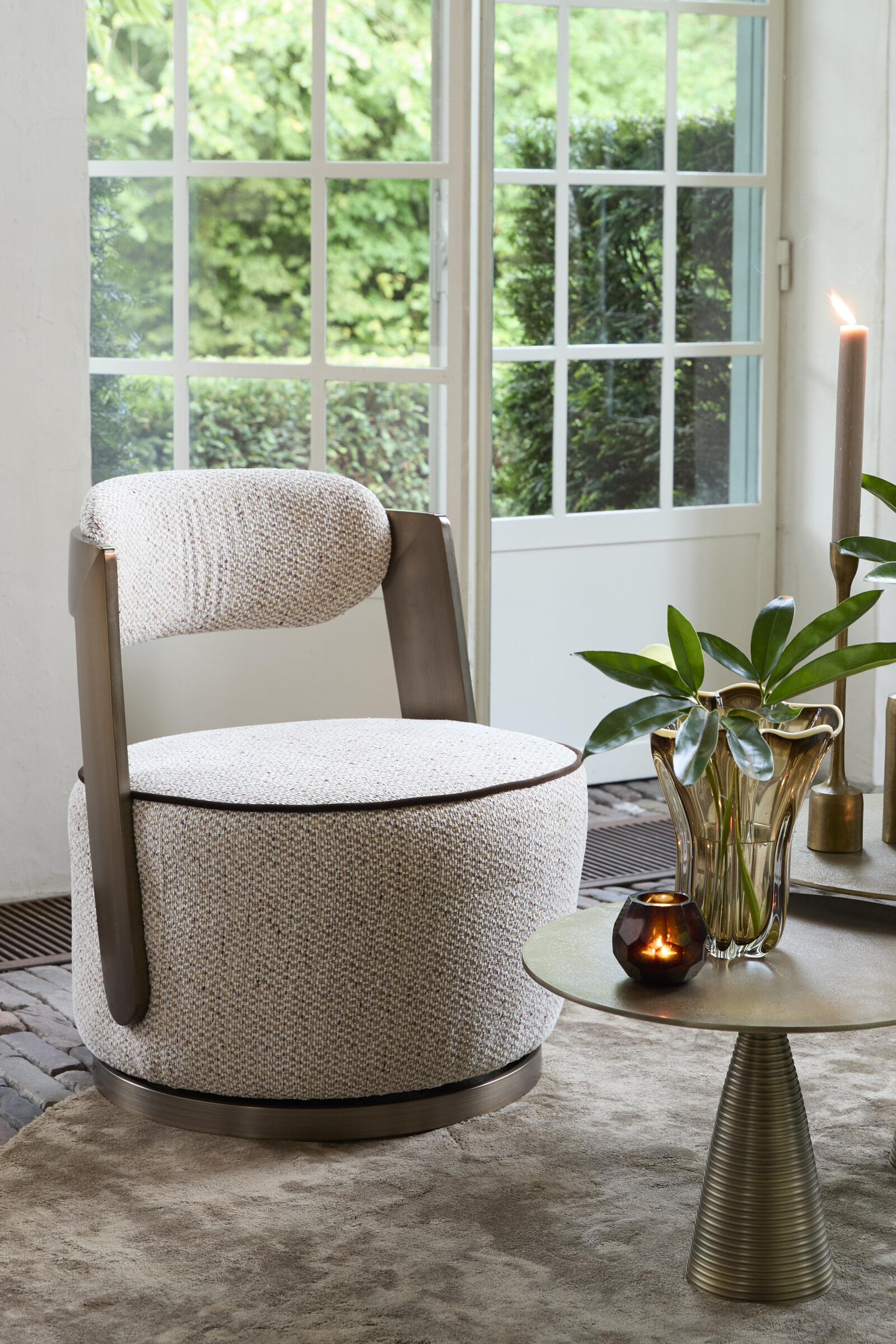 Light & Living Fauteuil 'Kemena' kleur Crème