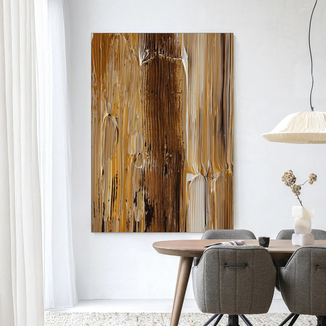 Urban Cotton Wandkleed 'Fluid' in maat en frame naar keuze