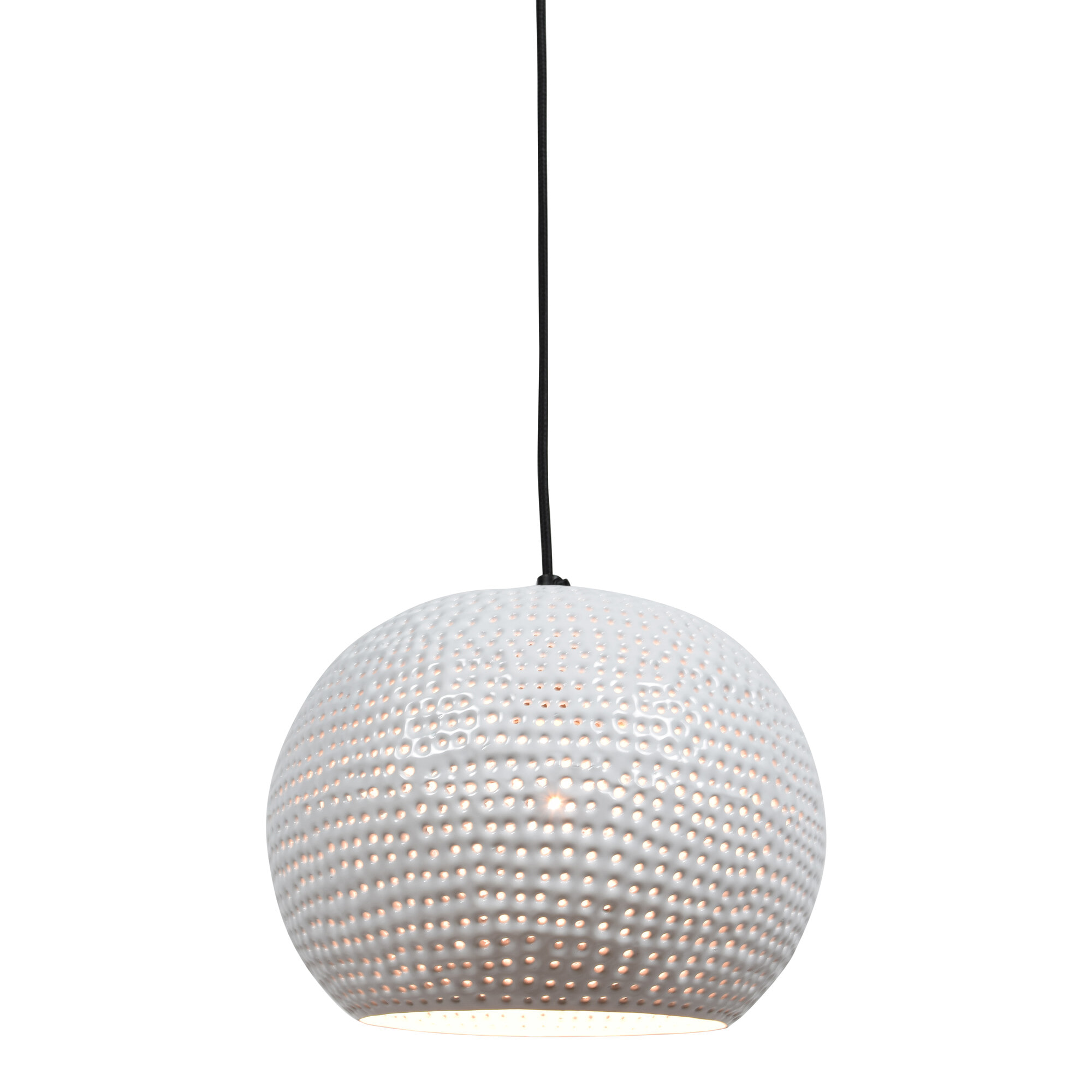 Urban Interiors Hanglamp 'Spike bol' 27cm, kleur wit