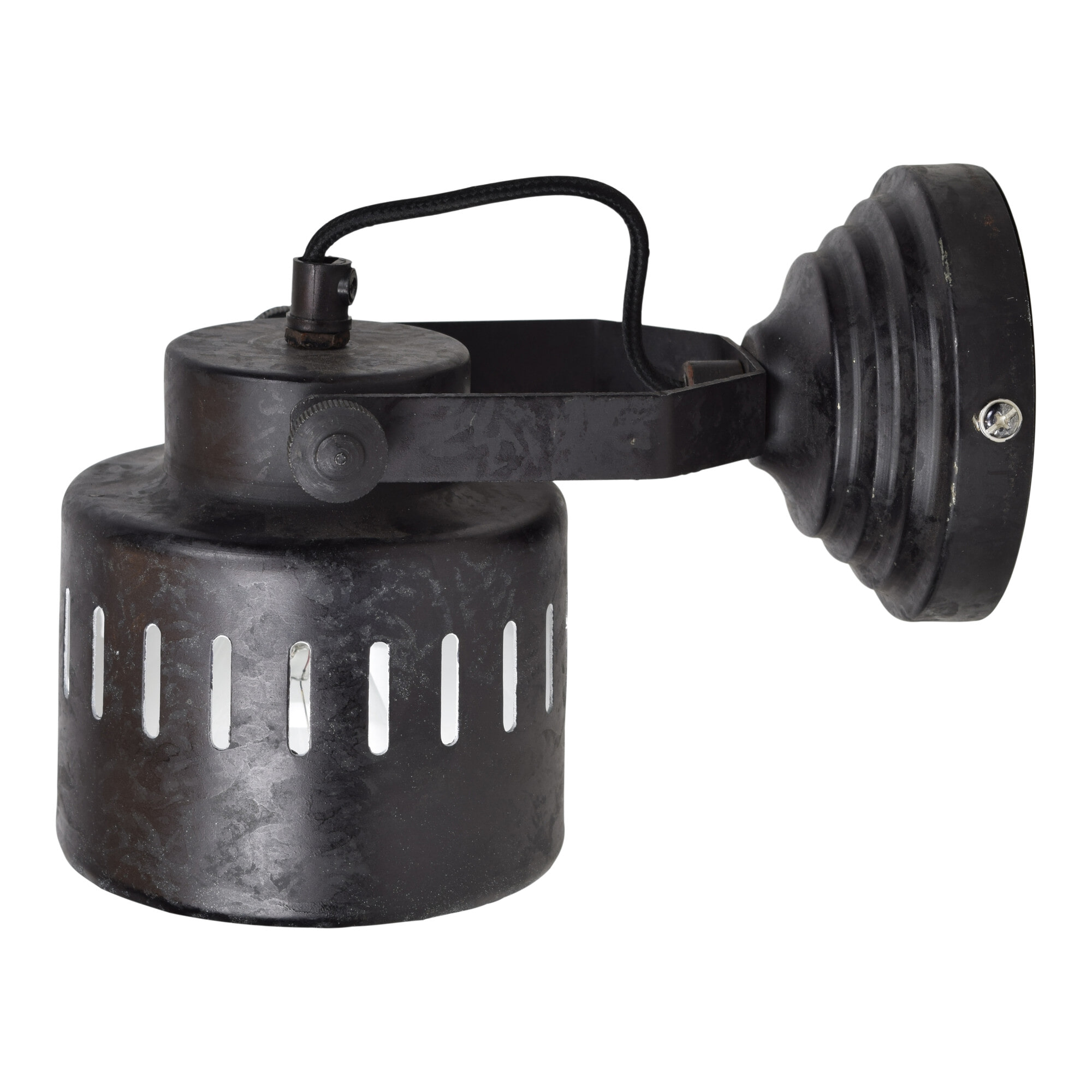 Urban Interiors wandlamp 'Vintage' Ø11,5cm, kleur Rough Black Urban Interiors wandlamp 'Vintage' Ø11,5cm, kleur Rough Black