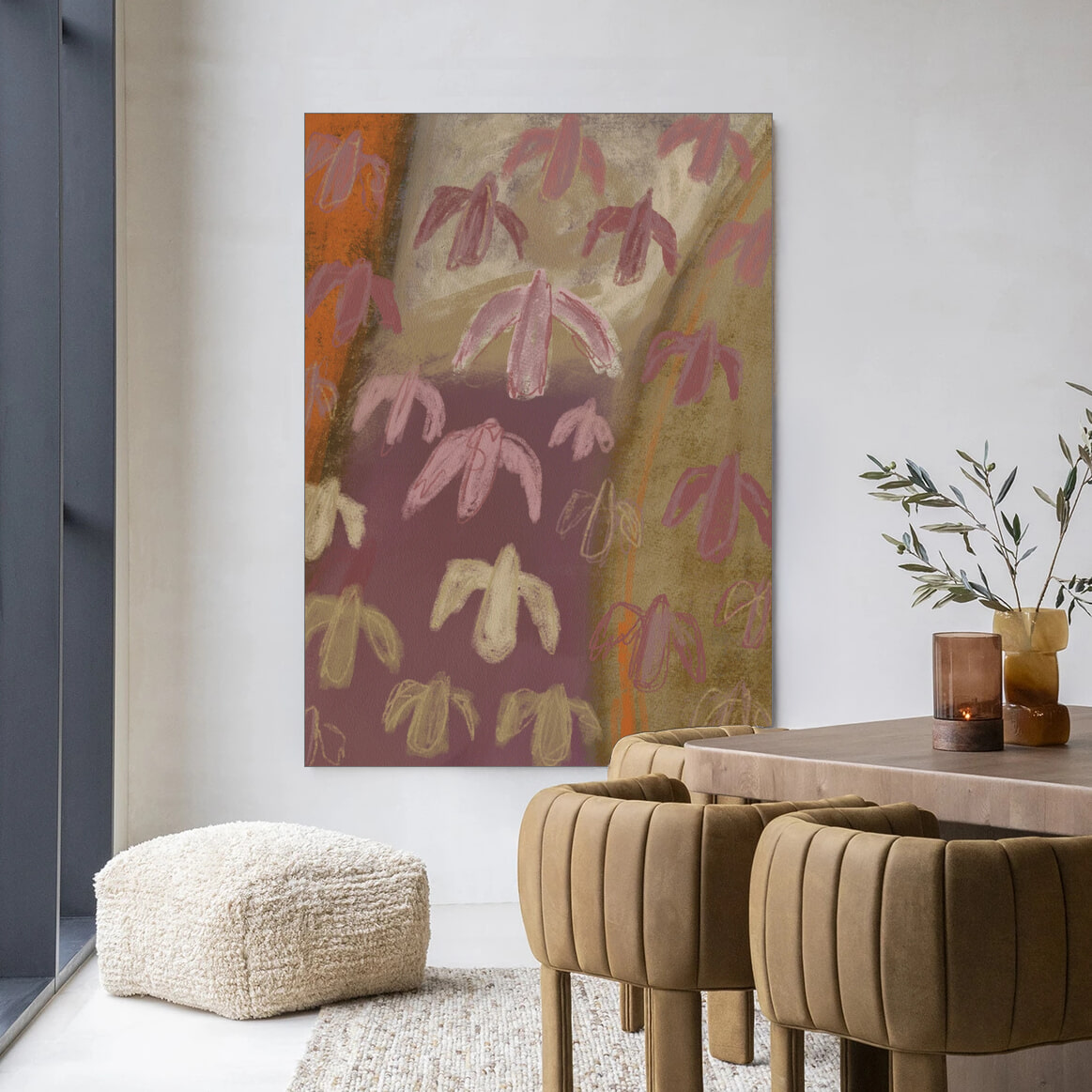 Urban Cotton Wandkleed 'A Birds View' in maat en frame naar keuze