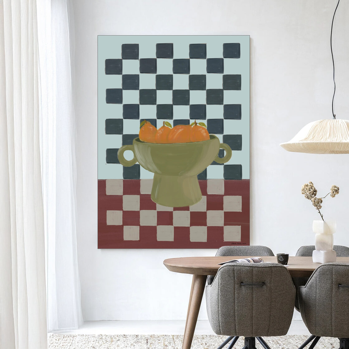 Urban Cotton Wandkleed 'Eclectic Series 2' 80 x 110cm in Frame  - black