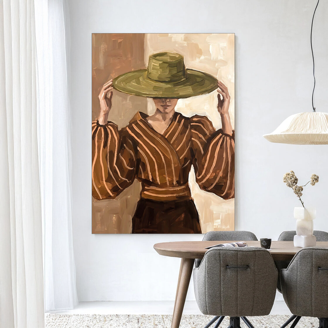 Urban Cotton Wandkleed 'Francesca' in maat en frame naar keuze