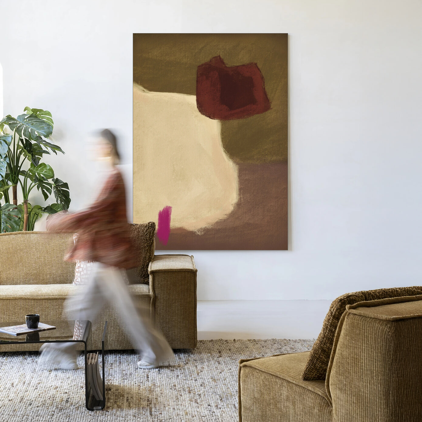 Urban Cotton Wandkleed 'Navia' in maat en frame naar keuze