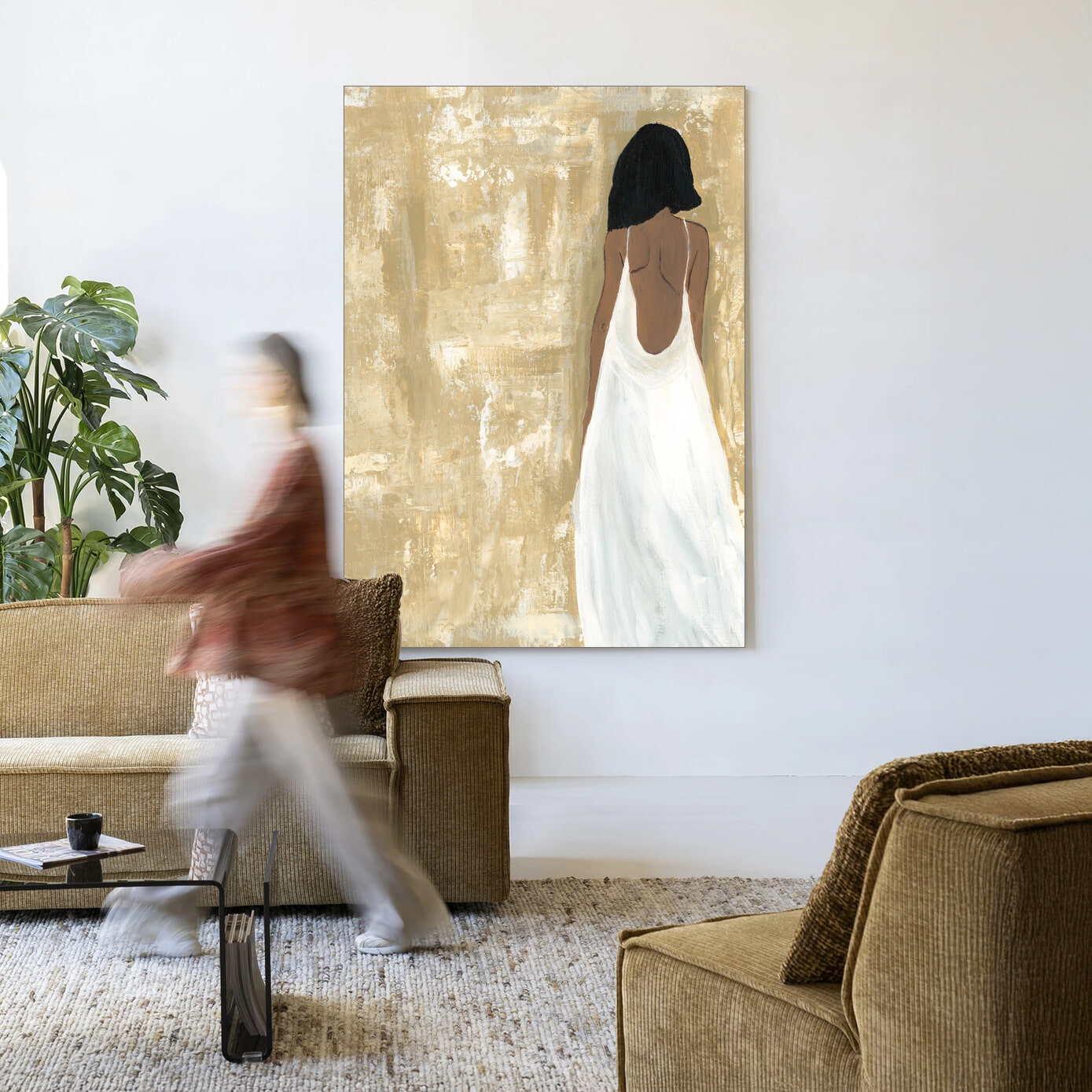 Urban Cotton Wandkleed 'She Opened Her Heart' in maat en frame naar keuze