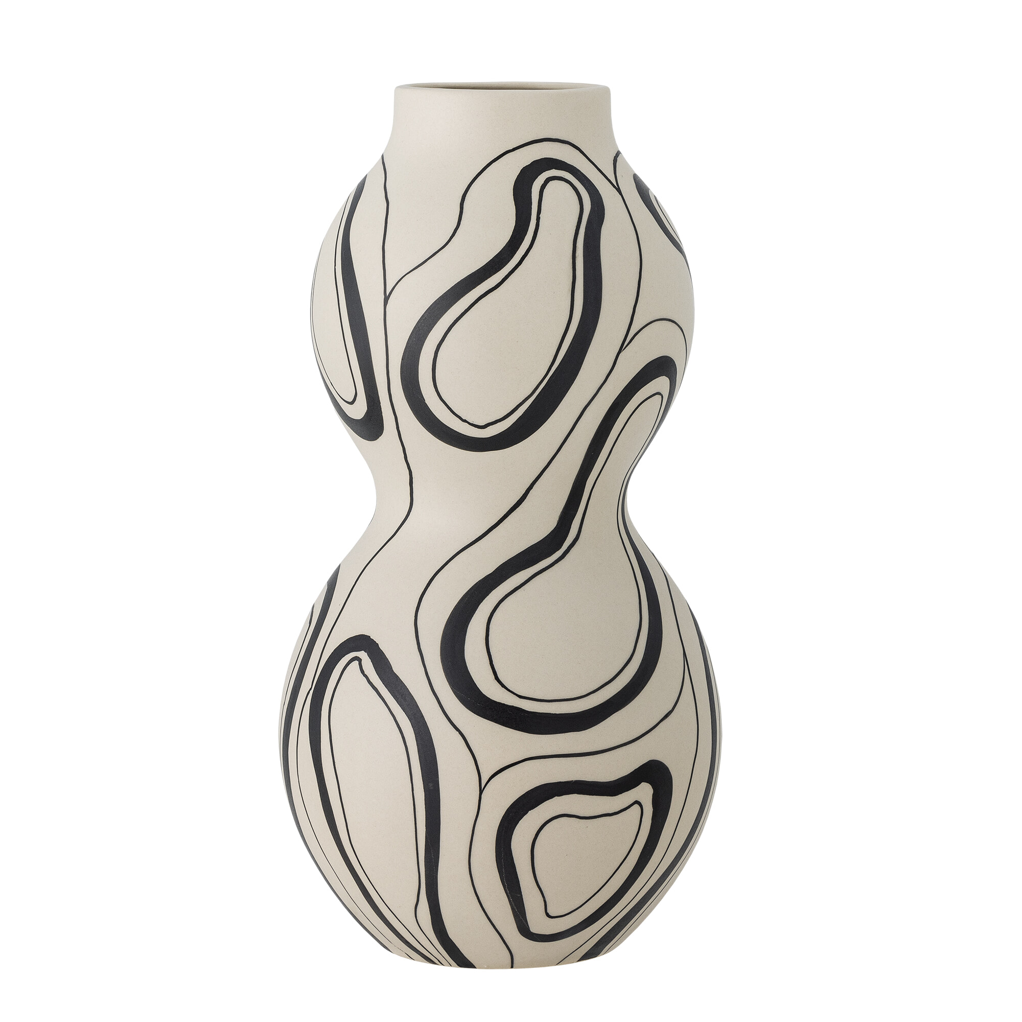 Bloomingville Vaas Nicola 34cm hoog - Zwart
