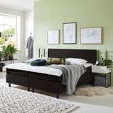 Boxspring 'Stockholm' kleur zwart, 140 x 200 cm