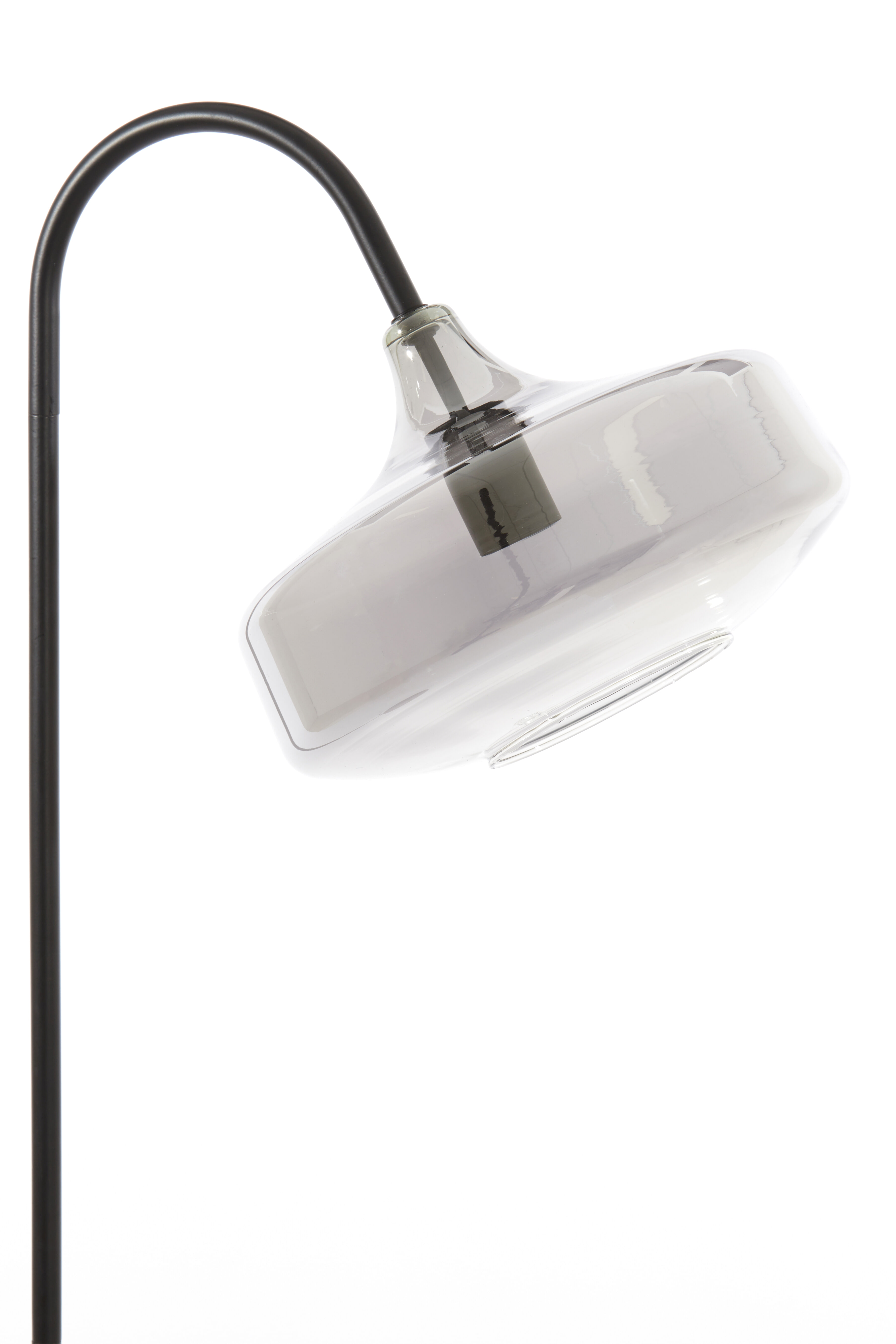 Light & Living Vloerlamp 'Solna' 160cm hoog, kleur Smoke/Mat Zwart