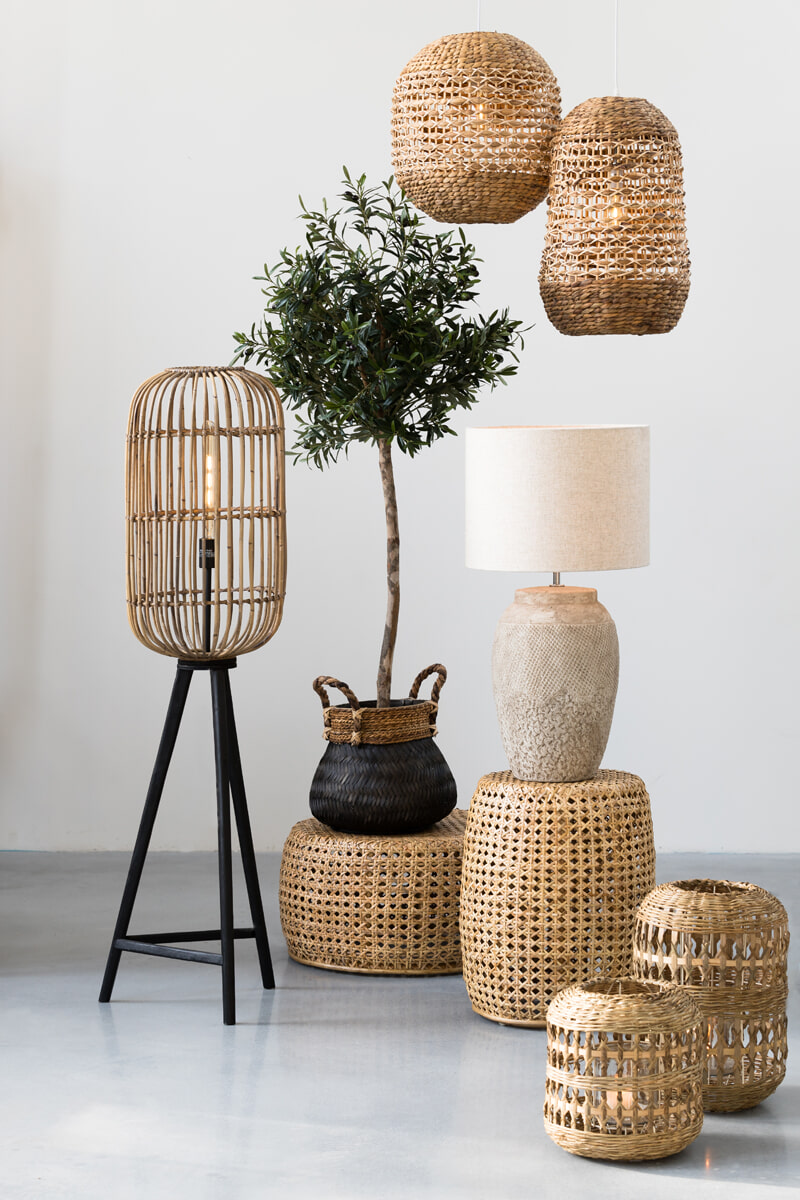 Light & Living Hanglamp 'Tripoli' 37.5cm, kleur Naturel
