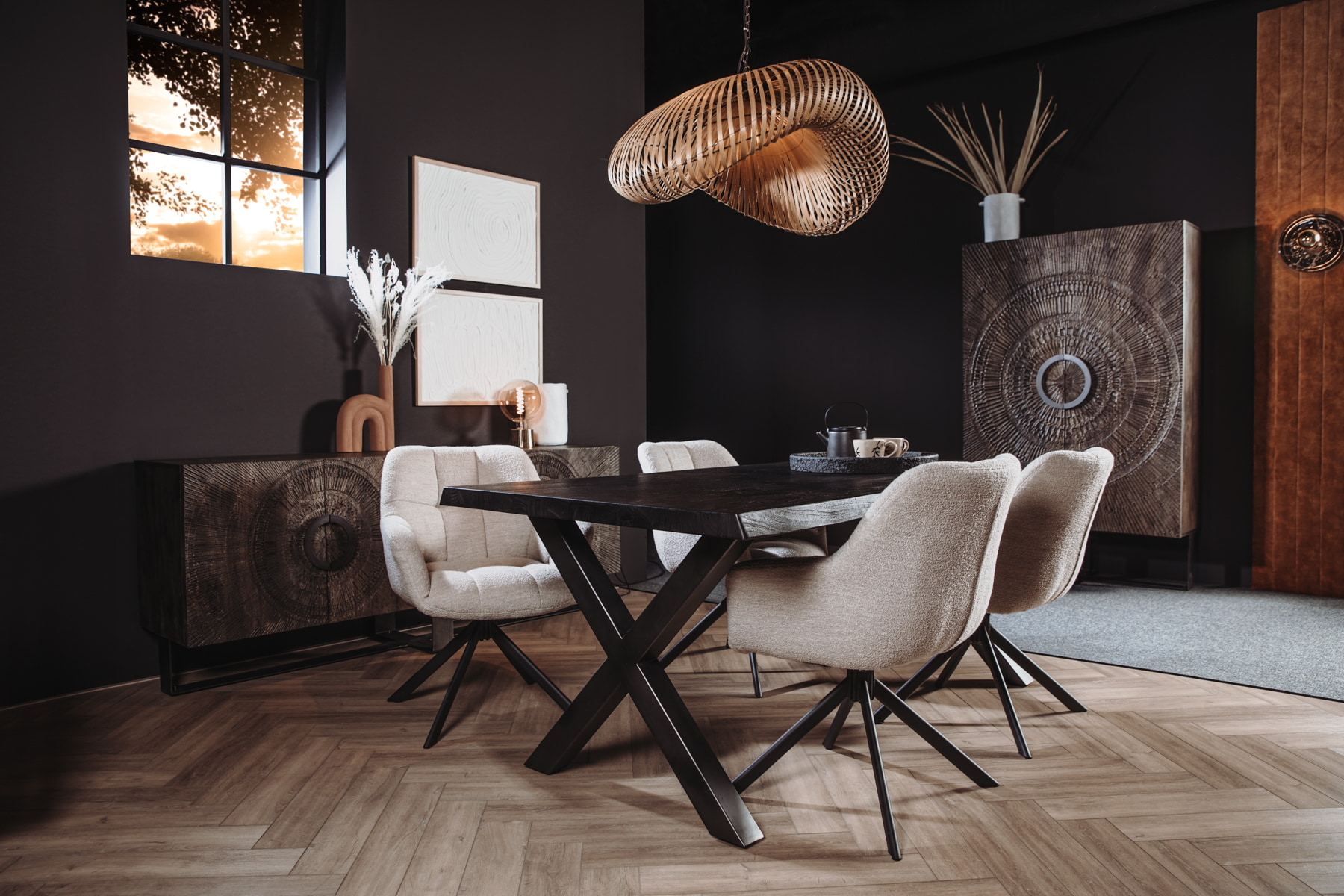 Tower Living Dressoir 'Padua' Mangohout, 200cm
