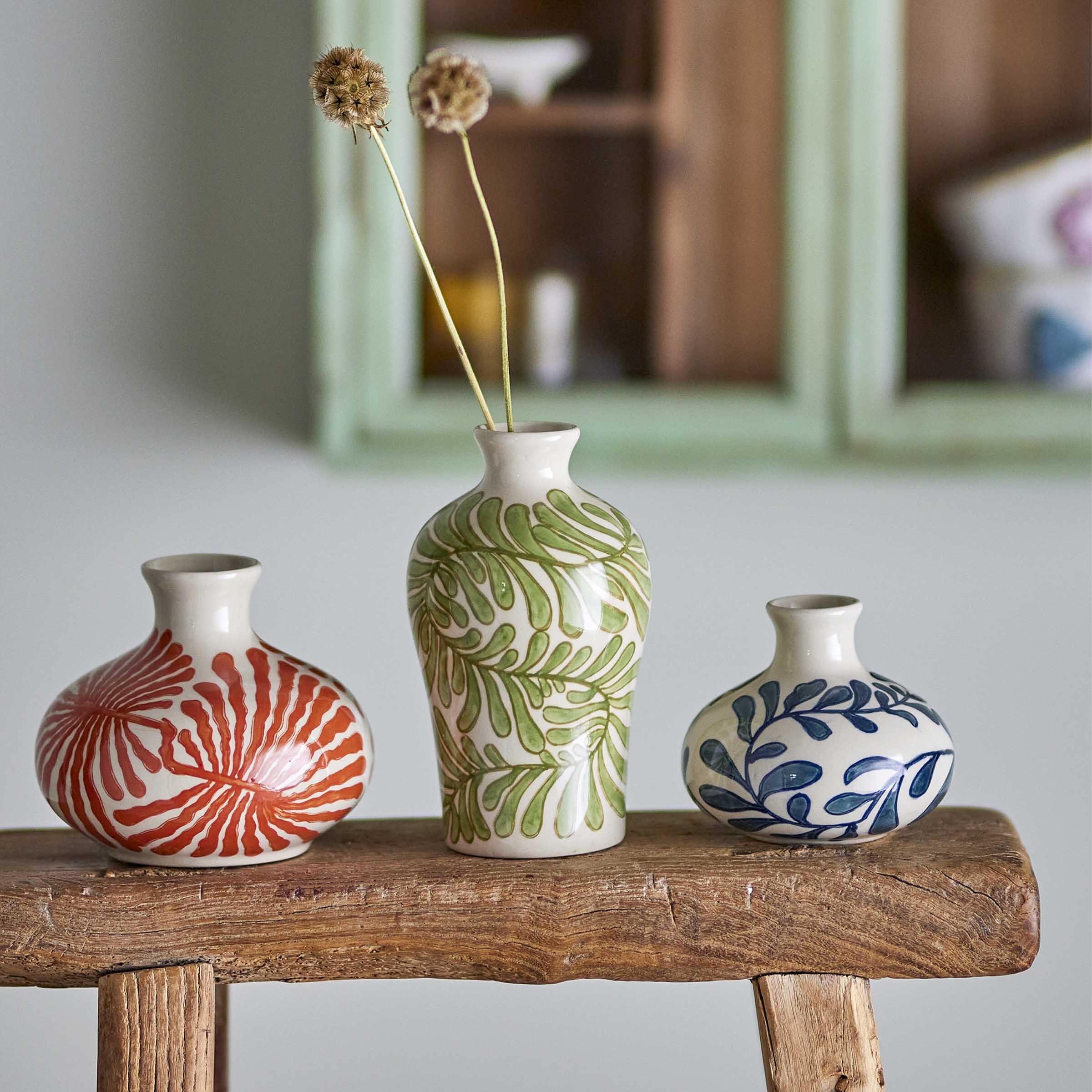 Bloomingville Vaas Fauni Set van 3 stuks - Meerkleurig