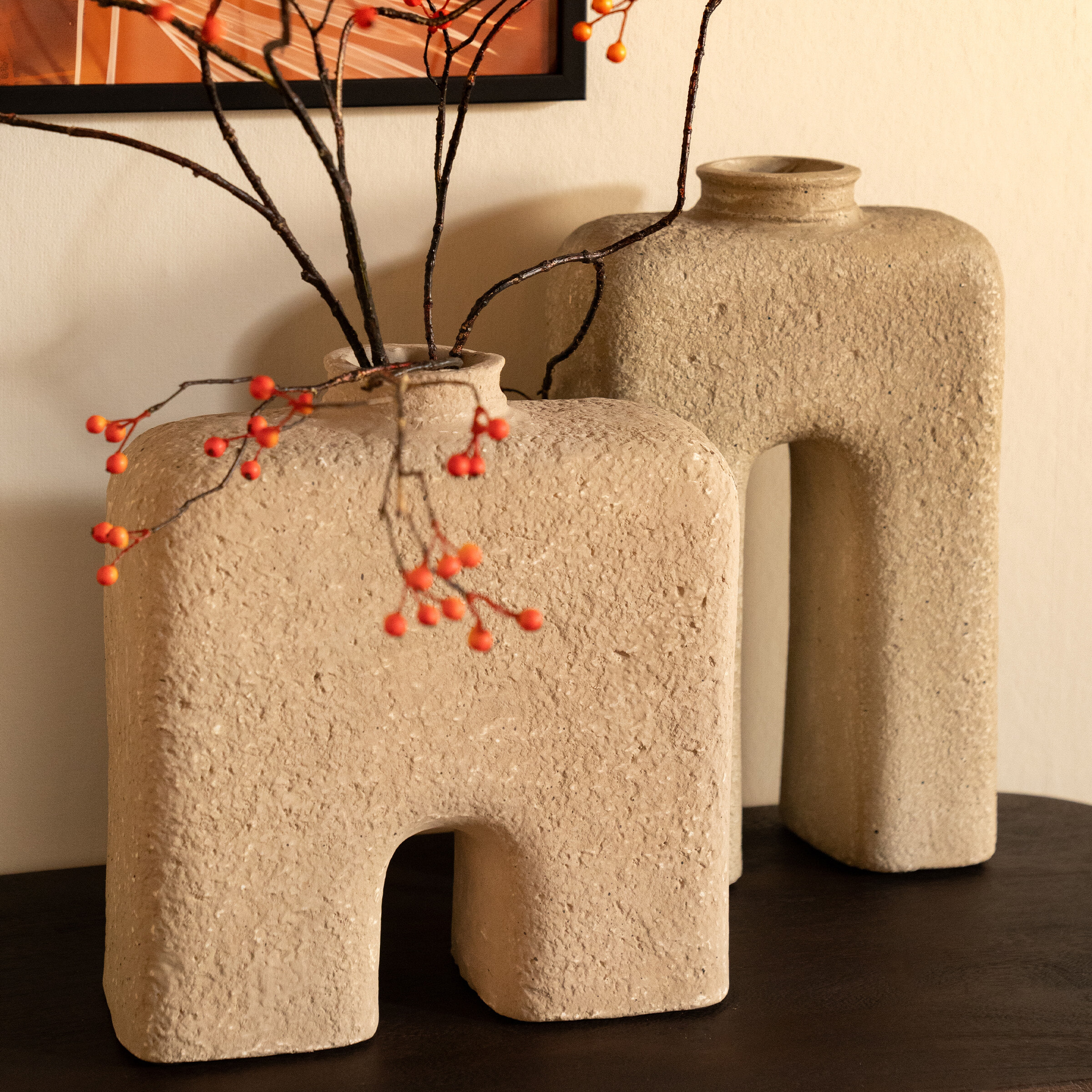 By-Boo Vaas Arc 38cm - Naturel