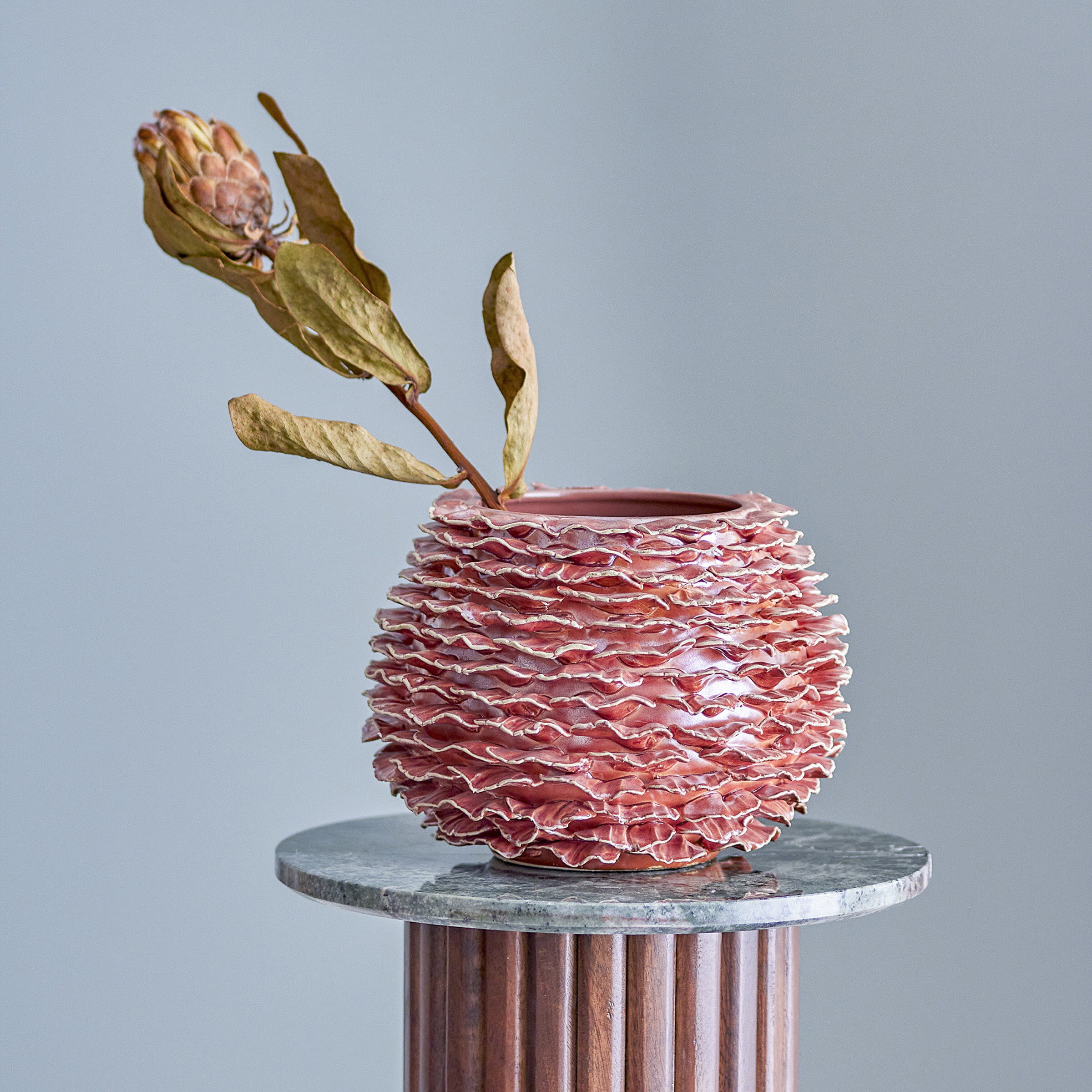 Bloomingville Vaas Morwen 16cm hoog - Roze