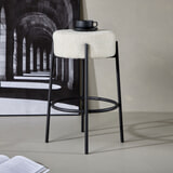 Nohr Barkruk 'Maryann' Bouclé, kleur Wit (zithoogte 70cm)