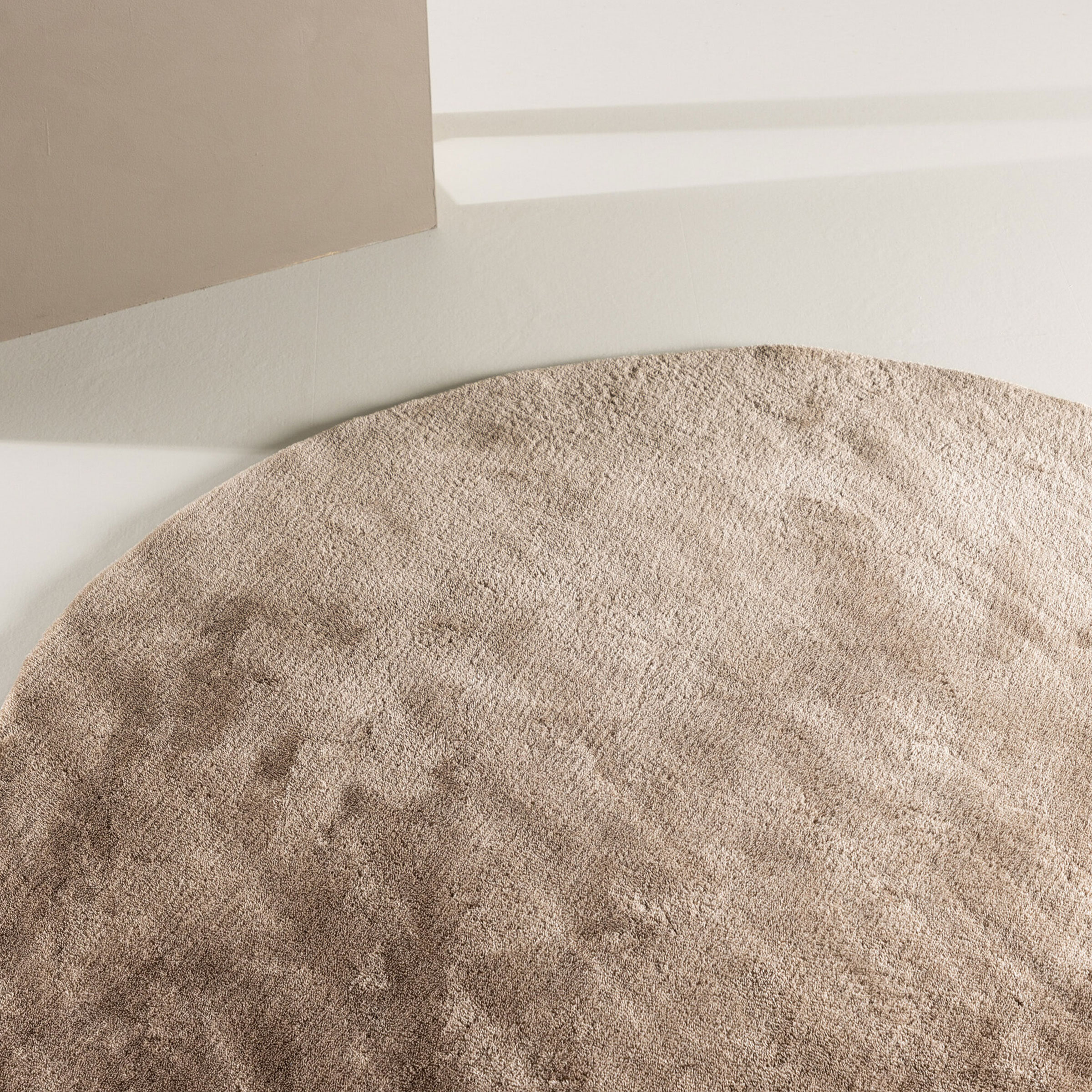 Nohr Rond Vloerkleed 'Yer' 200cm, kleur Beige