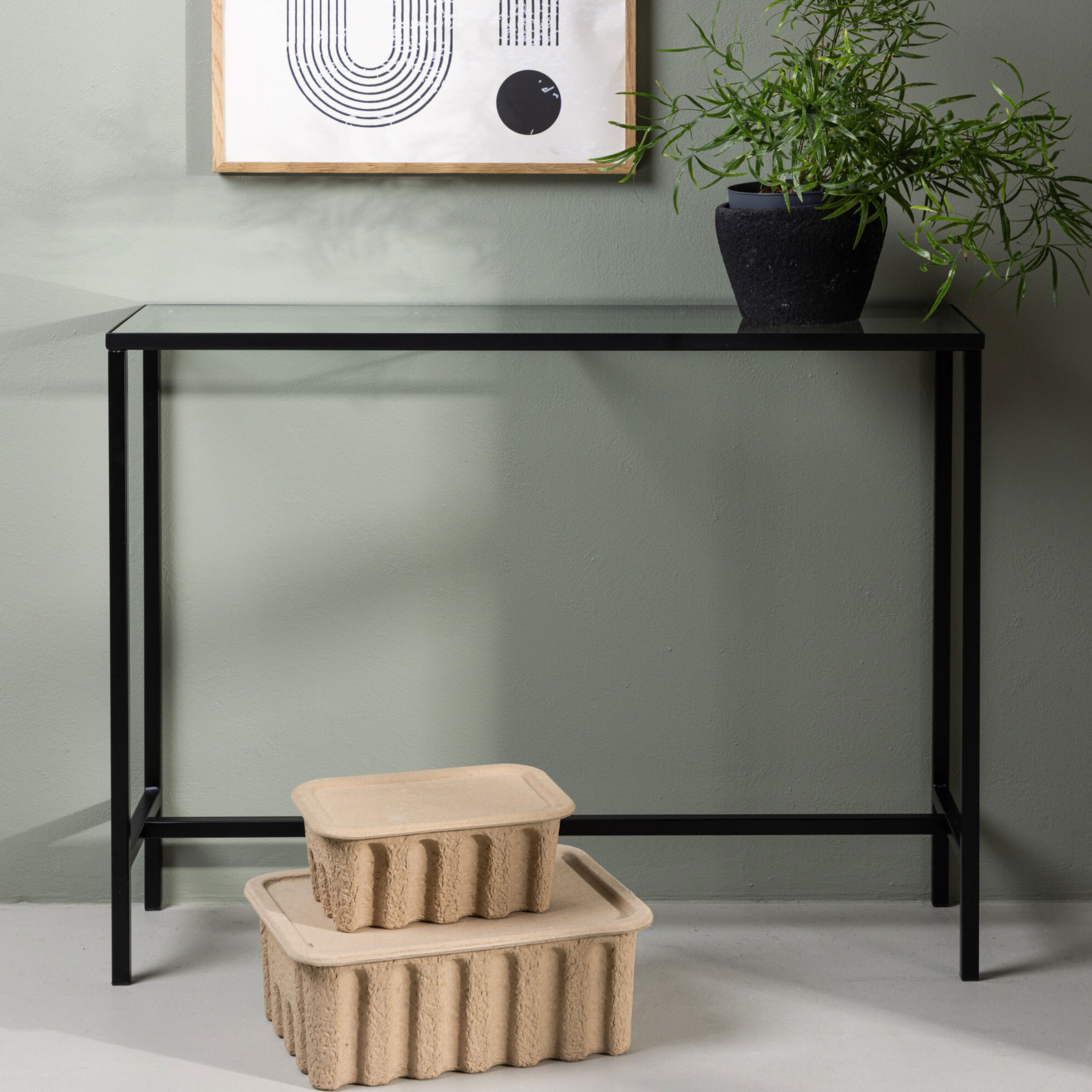 Nohr Sidetable 'Shaindy' 100cm, kleur Zwart