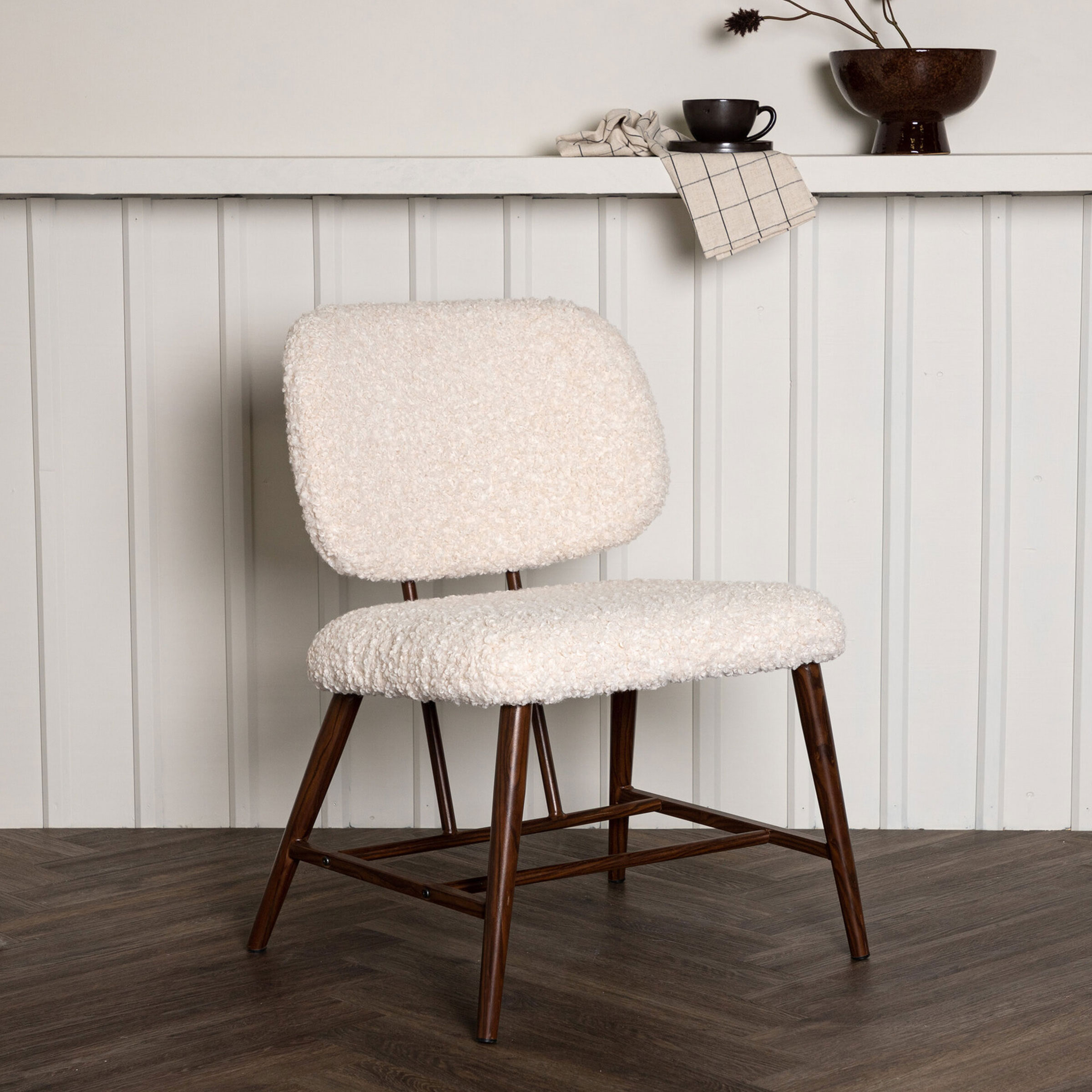 Nohr Fauteuil 'Valeri' Teddy, kleur Wit