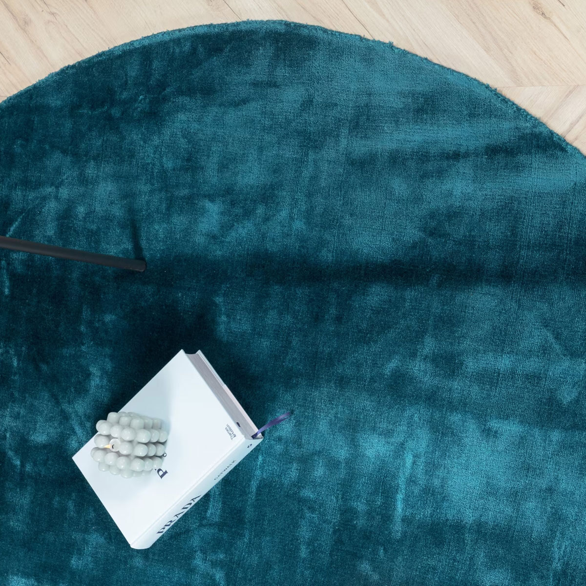 Nohr Rond Vloerkleed 'Cherelle' 200cm, kleur Turquoise