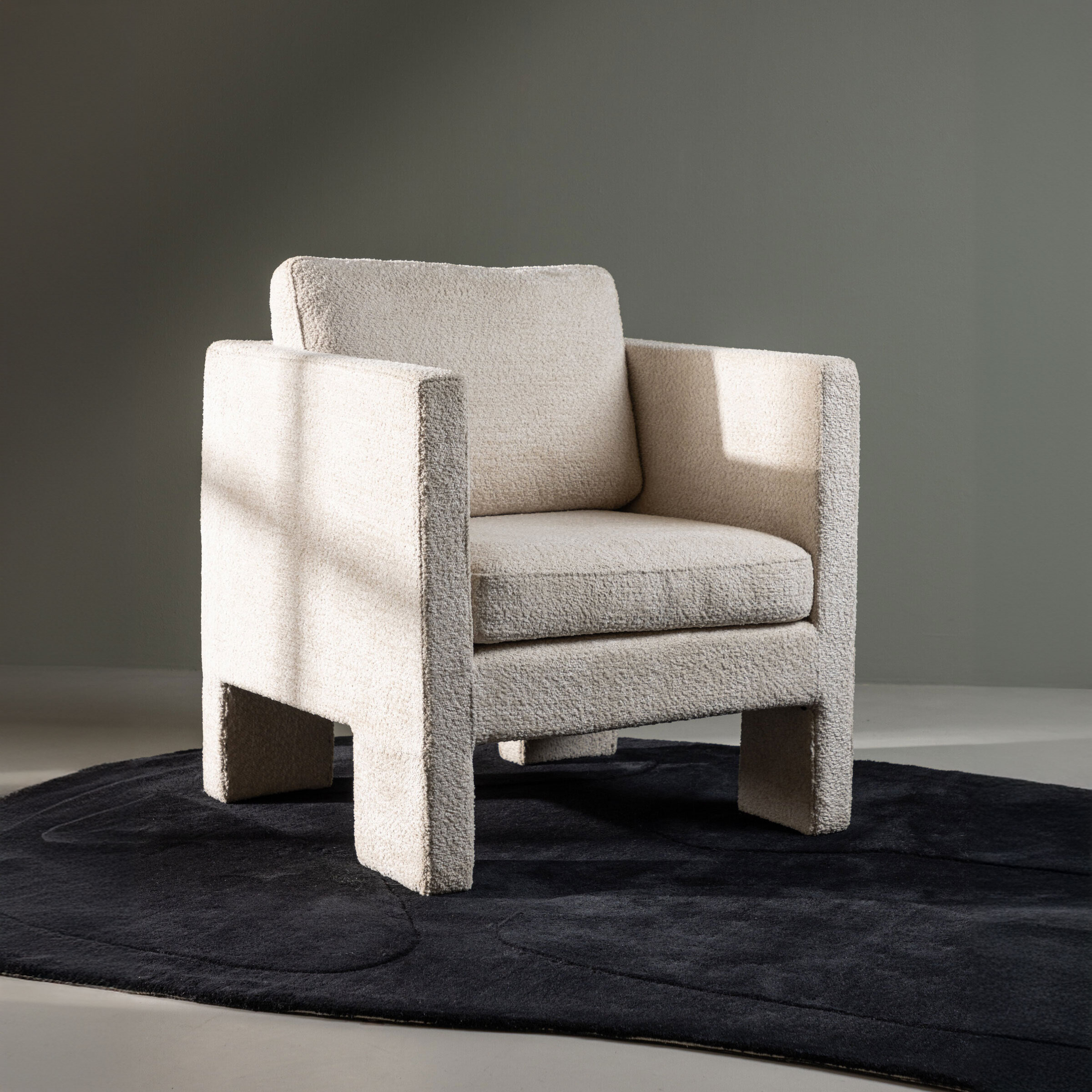 Nohr Fauteuil 'Diann' Bouclé, kleur Wit