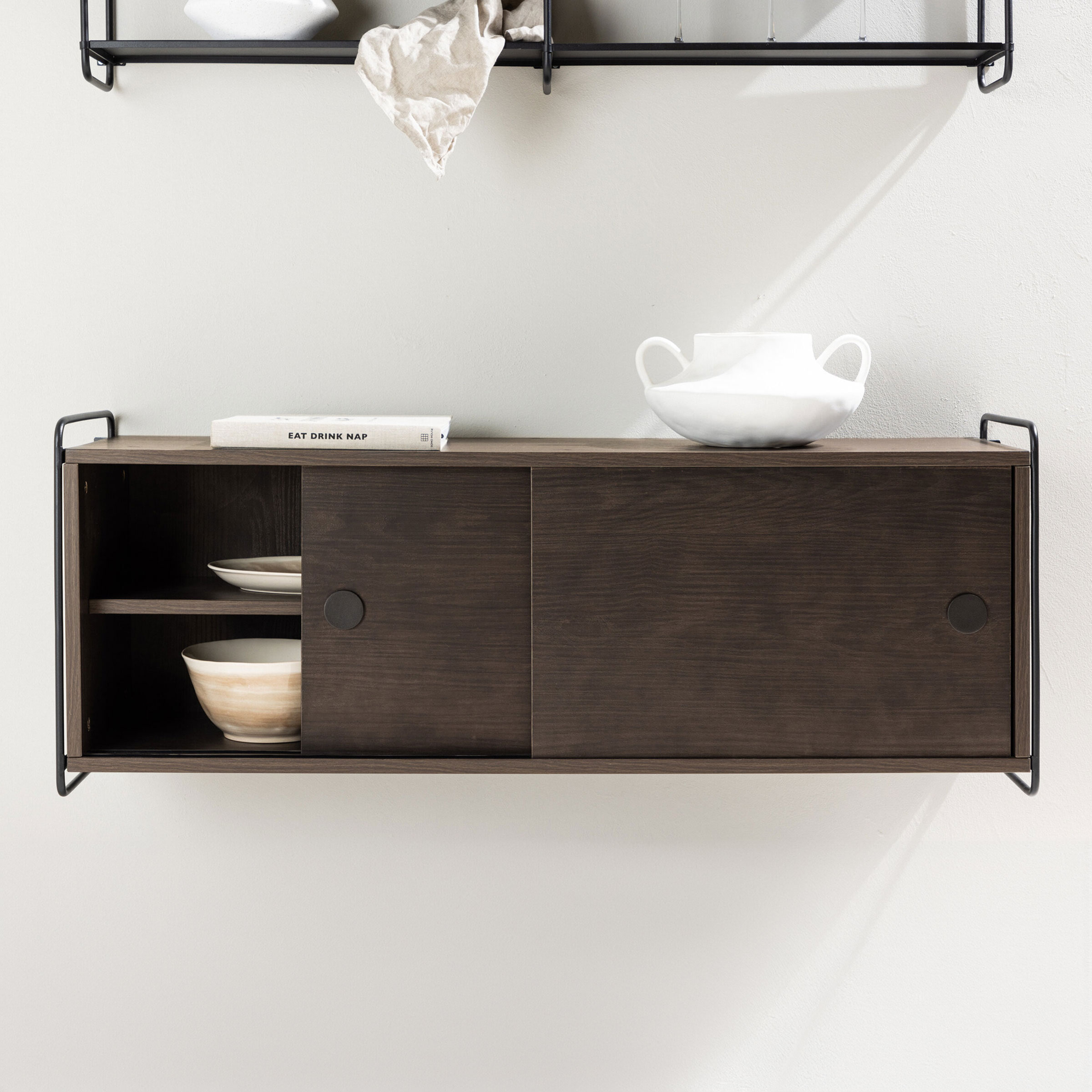 Nohr Hangend Dressoir 'Marketta' 122cm, kleur Mokka