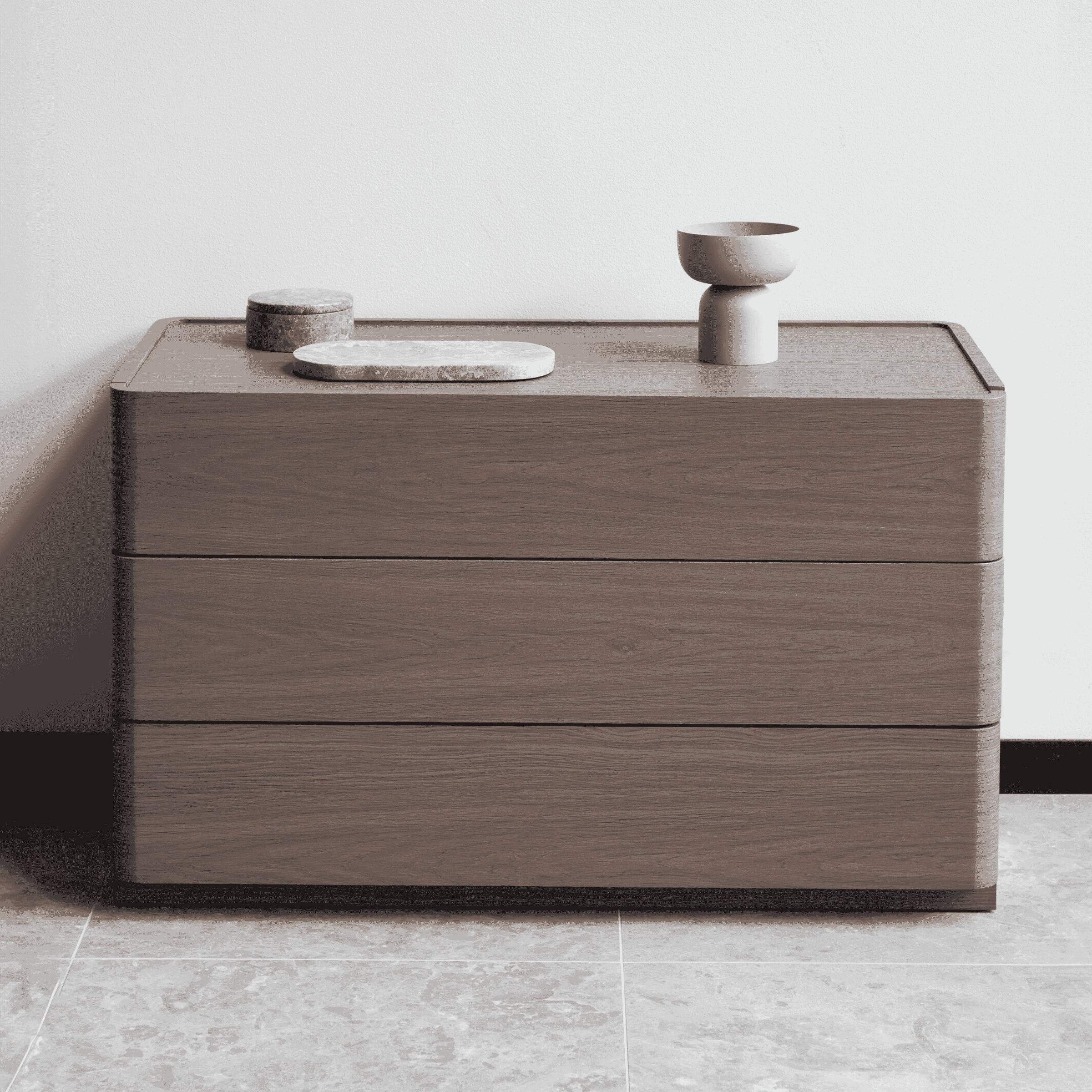 Nohr Ladekast / Dressoir Lotte Met 3 laden, 100cm - Mocca